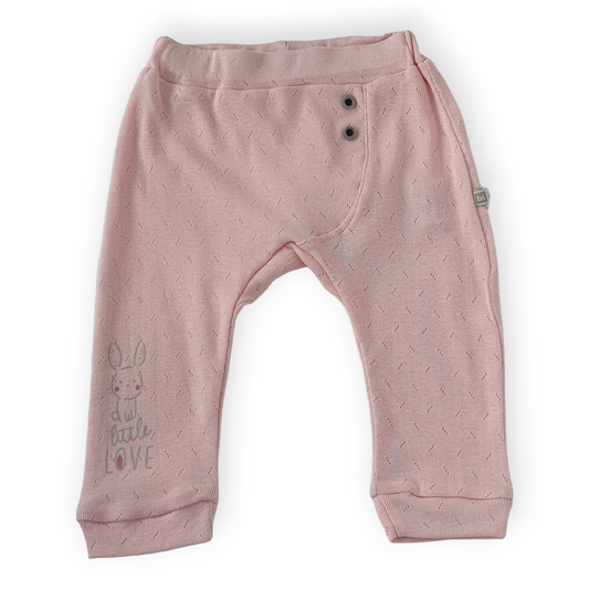 Basic Pink Footless Pants with Bunny