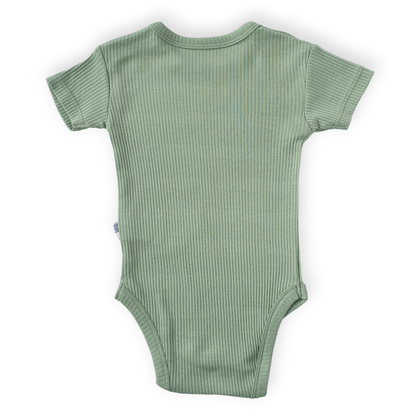 Basic Green Stretch Body-Basic, Body, Bodysuit, Boy, Catboy, Creeper, Green, Onesie, Short sleeve, SS23-BiBaby-[Too Twee]-[Tootwee]-[baby]-[newborn]-[clothes]-[essentials]-[toys]-[Lebanon]