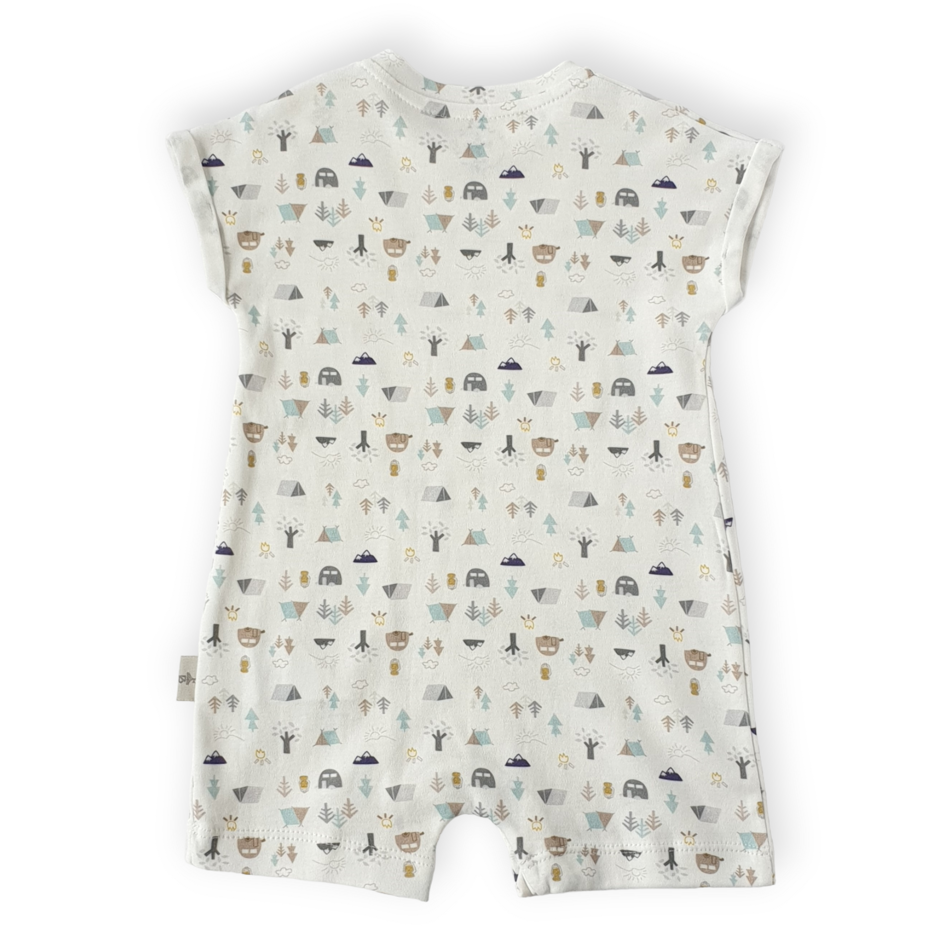 Camping Theme Off-White Romper
