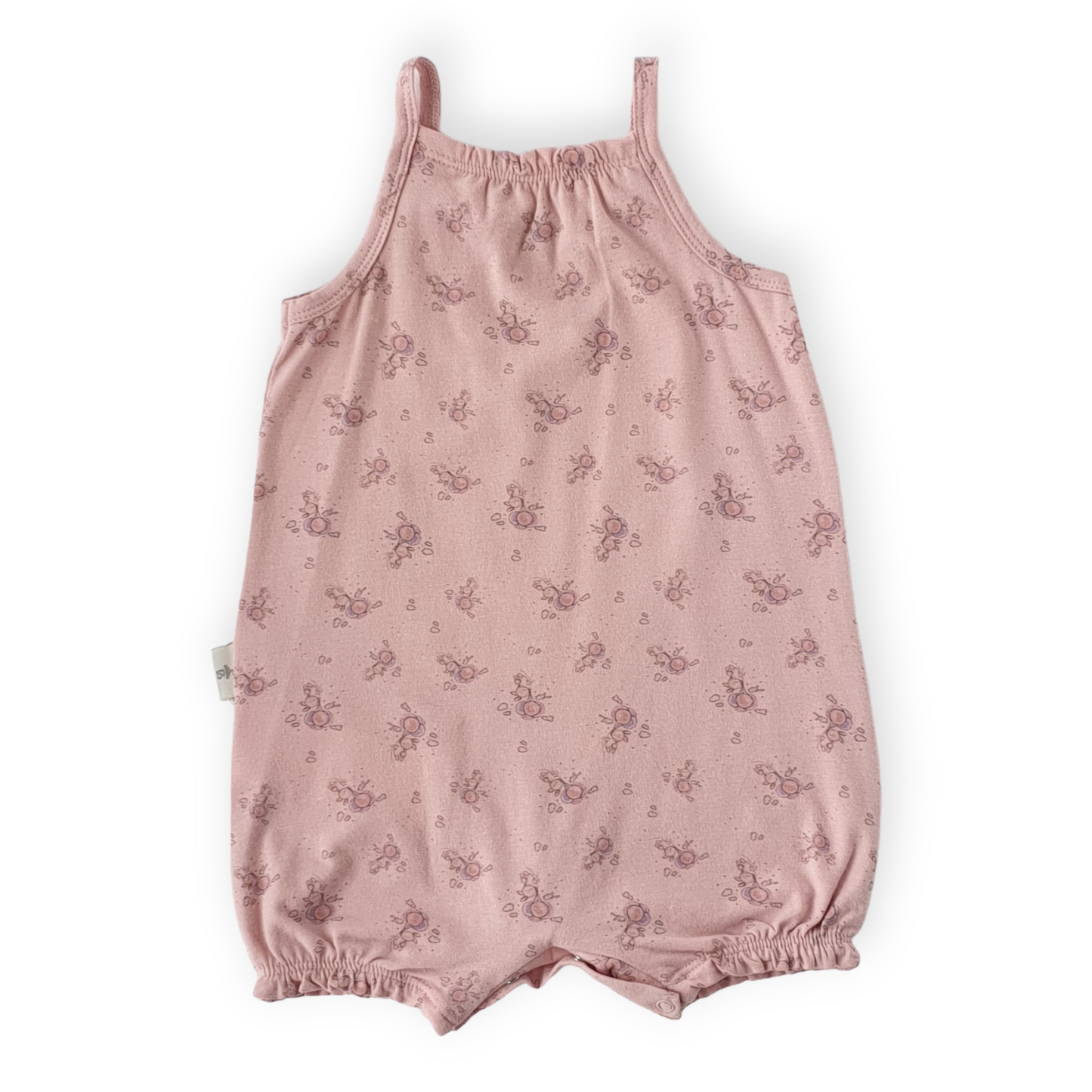 Bunny and Balloons Pattern Baby Girl Romper-Catgirl, Catromper, Flowers, Girl, Pink, Romper, SS23, Straps-Babydola-[Too Twee]-[Tootwee]-[baby]-[newborn]-[clothes]-[essentials]-[toys]-[Lebanon]