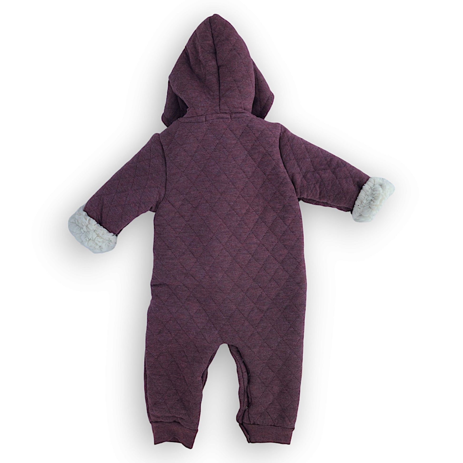 Burgundy Love Nature Jumpsuit with Warm Chest Cover and Hoodie-Boy, Brick Red, Burgundy, catboy, catgirl, catunisex, Footless, FW23, Girl, Jumpsuit, Long sleeve, Overall, Red, Unisex, Warm, Winter-Babydola-[Too Twee]-[Tootwee]-[baby]-[newborn]-[clothes]-[essentials]-[toys]-[Lebanon]