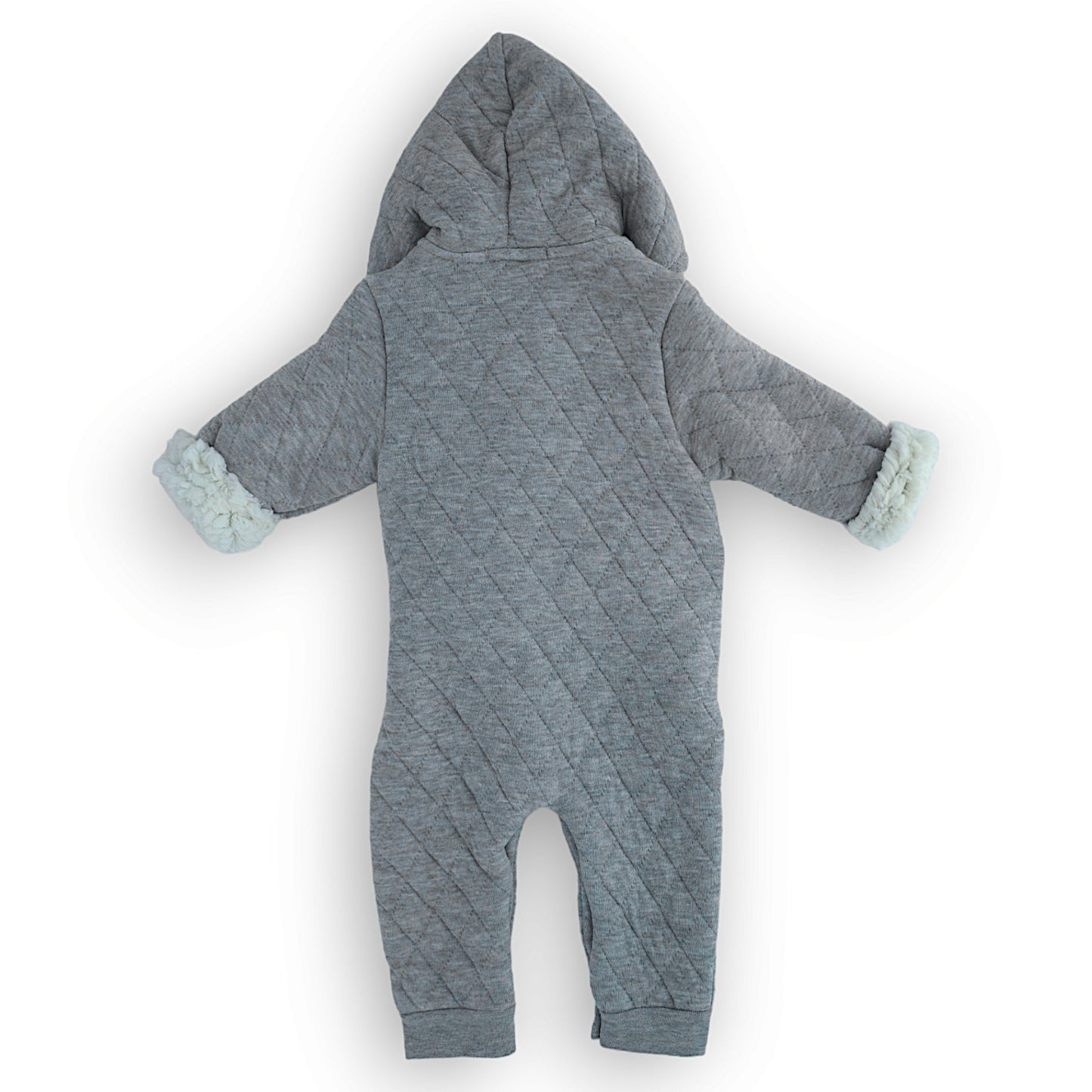 Grey Love Nature Jumpsuit with Warm Chest Cover and Hoodie-Boy, catboy, catgirl, catunisex, Footless, FW23, Girl, Grey, Jumpsuit, Long sleeve, Overall, Unisex, Warm, Winter-Babydola-[Too Twee]-[Tootwee]-[baby]-[newborn]-[clothes]-[essentials]-[toys]-[Lebanon]