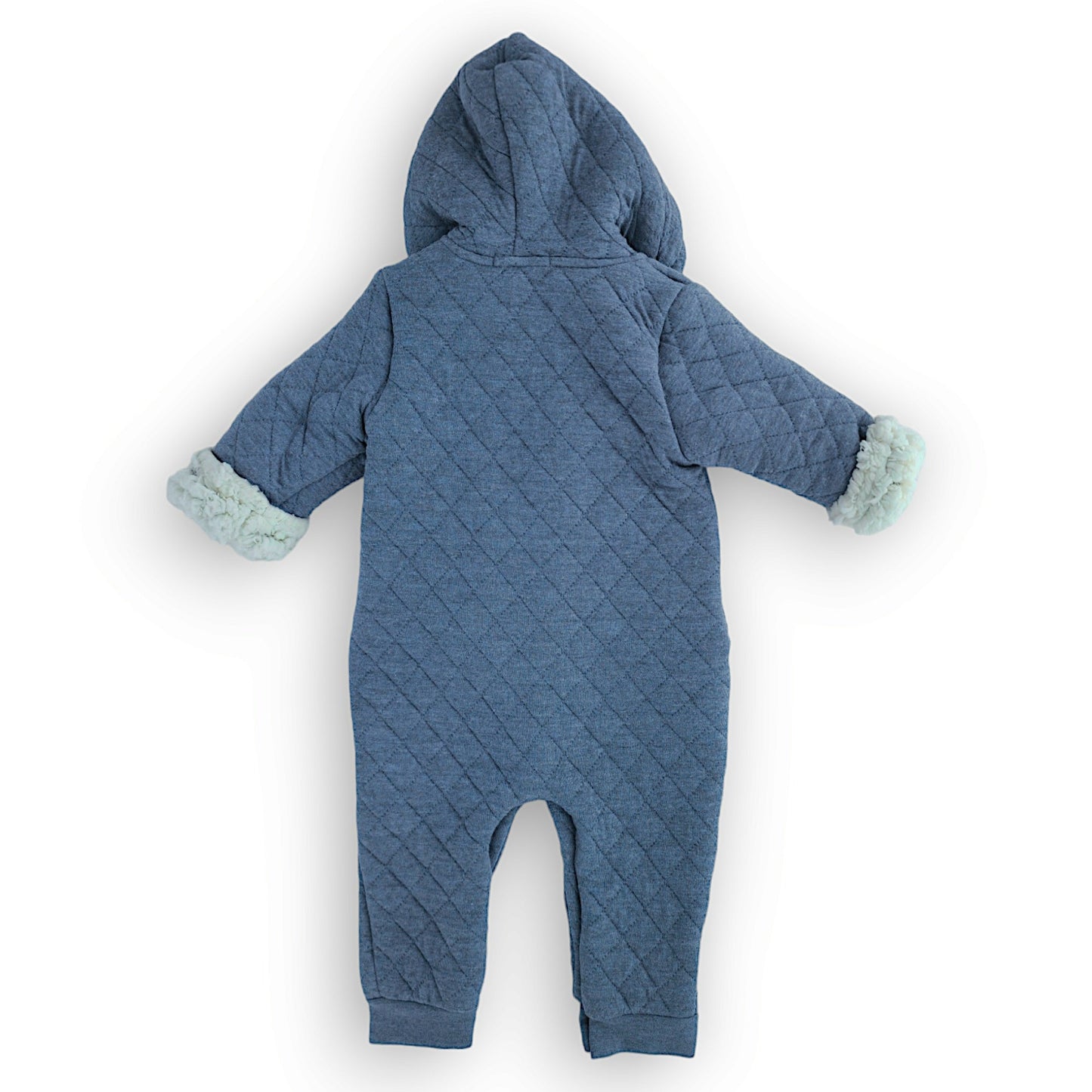 Light Blue Love Nature Jumpsuit with Warm Chest Cover and Hoodie-Blue, Boy, catboy, catgirl, catunisex, Footless, FW23, Girl, Jumpsuit, Light blue, Long sleeve, Overall, Unisex, Warm, Winter-Babydola-[Too Twee]-[Tootwee]-[baby]-[newborn]-[clothes]-[essentials]-[toys]-[Lebanon]