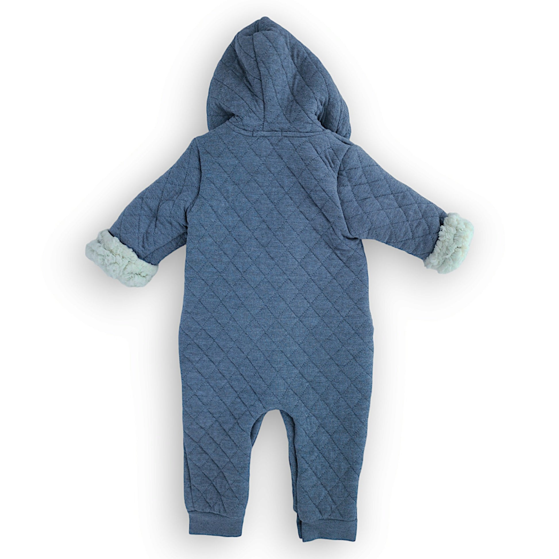 Light Blue Love Nature Jumpsuit with Warm Chest Cover and Hoodie-Blue, Boy, catboy, catgirl, catunisex, Footless, FW23, Girl, Jumpsuit, Light blue, Long sleeve, Overall, Unisex, Warm, Winter-Babydola-[Too Twee]-[Tootwee]-[baby]-[newborn]-[clothes]-[essentials]-[toys]-[Lebanon]