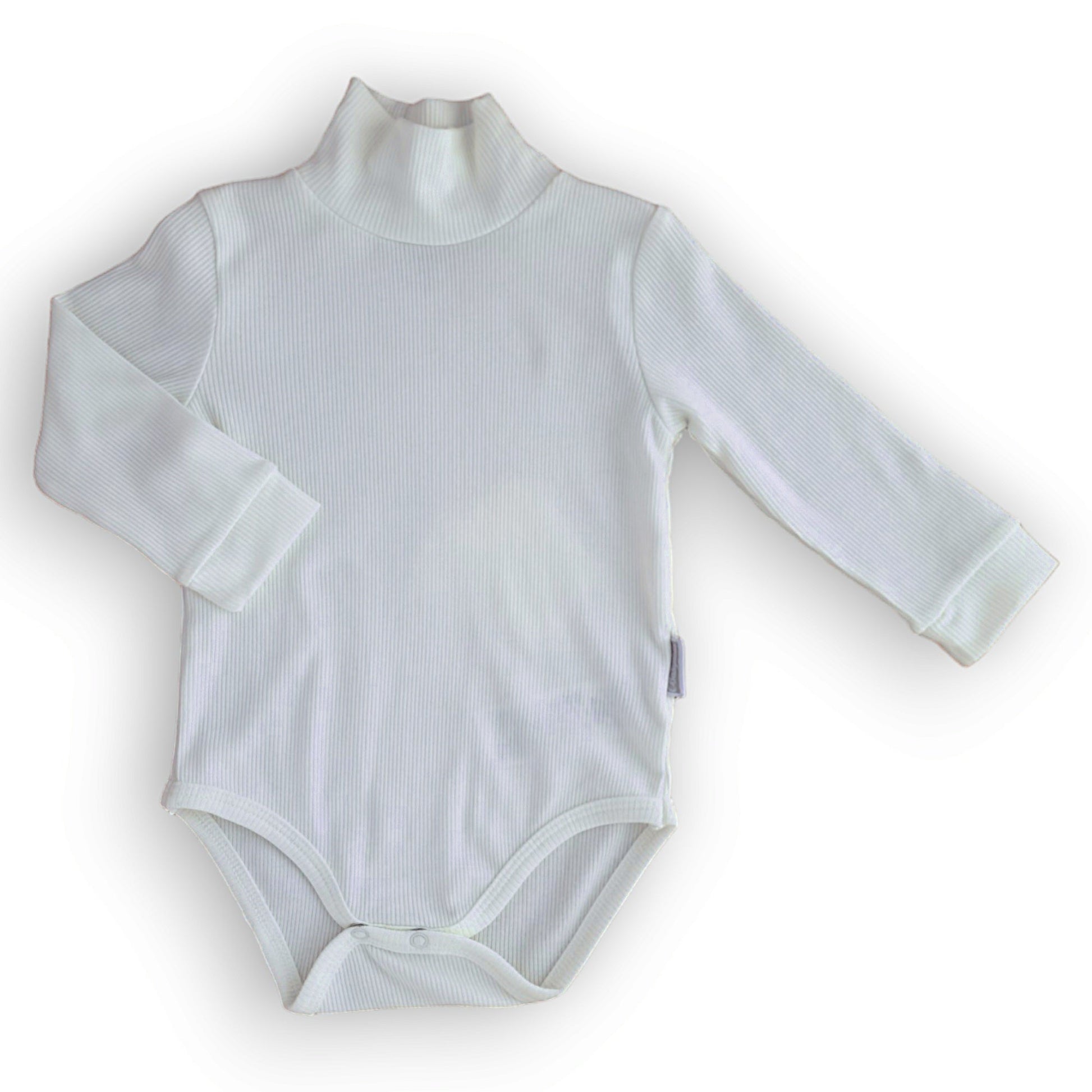 Basic Off-White Turtle Neck Body-Basic, Body, Bodysuit, Boy, catboy, catgirl, catunisex, Creeper, FW23, Girl, Long Sleeve, Off-white, Onesie, Plain, Unisex, White-Babydola-[Too Twee]-[Tootwee]-[baby]-[newborn]-[clothes]-[essentials]-[toys]-[Lebanon]