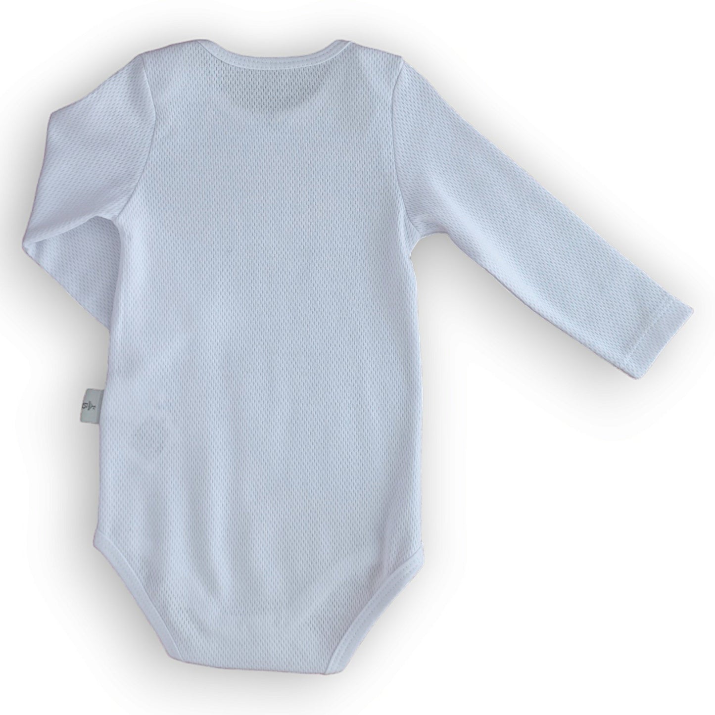 Basic Whote Body with Perforated Texture-Basic, Body, Bodysuit, Boy, catboy, catgirl, catunisex, Creeper, FW23, Girl, Long Sleeve, Onesie, Perforated, Plain, Unisex, White-Babydola-[Too Twee]-[Tootwee]-[baby]-[newborn]-[clothes]-[essentials]-[toys]-[Lebanon]