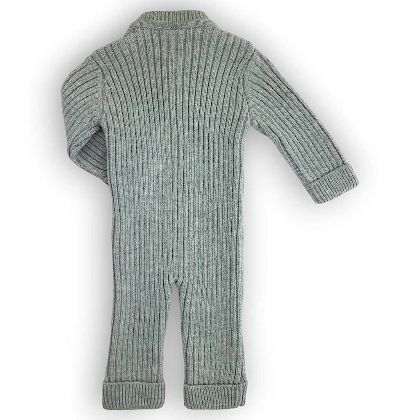Grey Wool Jumpsuit with Cap-Boy, Cap, catboy, catgirl, catset2pcs, catunisex, Footless, FW23, Girl, Grey, Jumpsuit, Long sleeve, Overall, Unisex, Winter, Wool-Beybek-[Too Twee]-[Tootwee]-[baby]-[newborn]-[clothes]-[essentials]-[toys]-[Lebanon]