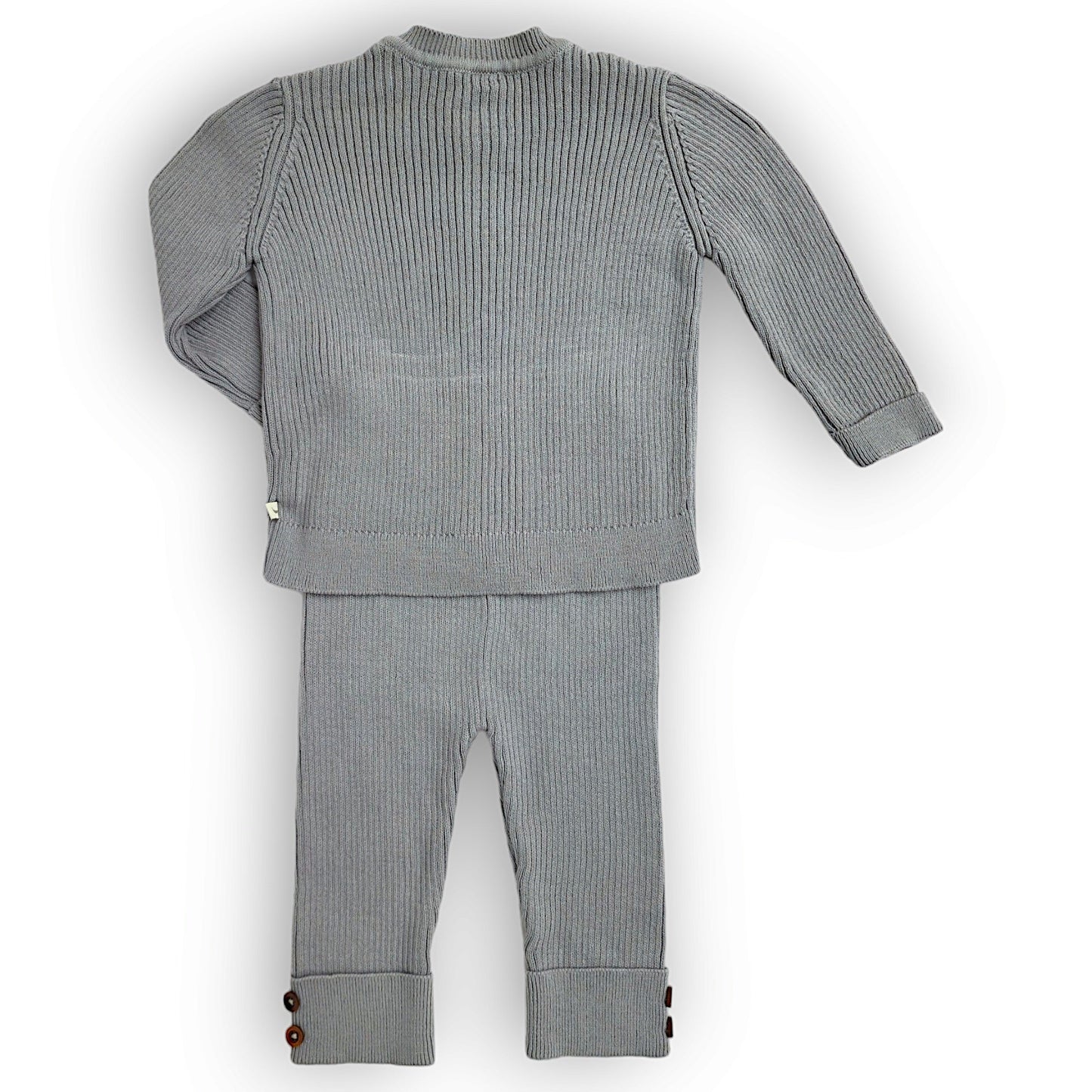 Grey Basic Cotton Set with Cap-Boy, Cap, catboy, catgirl, catset2pcs, catunisex, Footless, FW23, Girl, Grey, Long sleeve, Set, Unisex-Beybek-[Too Twee]-[Tootwee]-[baby]-[newborn]-[clothes]-[essentials]-[toys]-[Lebanon]