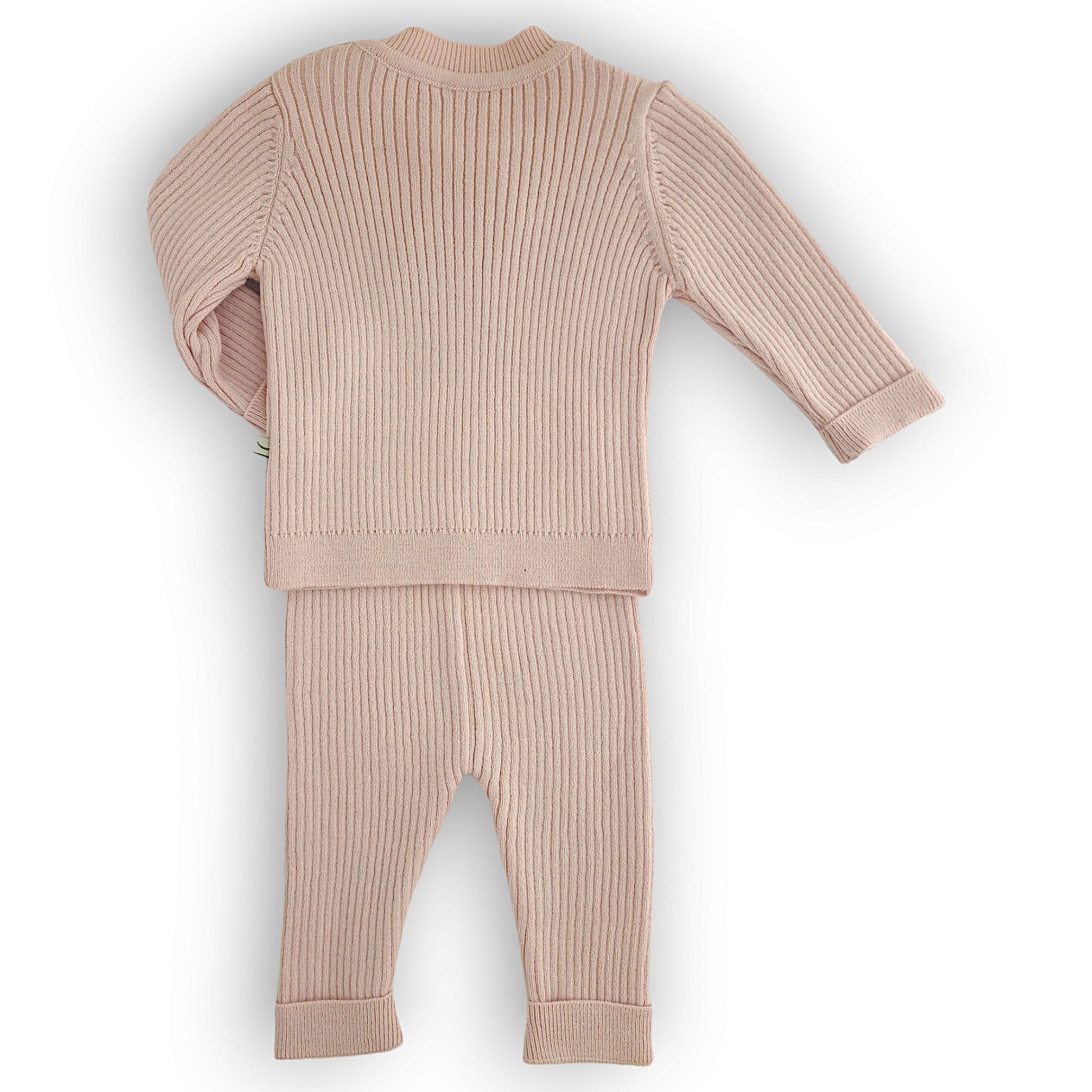 Pink Basic Cotton Set with Cap-Boy, Cap, catboy, catset2pcs, Footless, FW23, Long sleeve, Pink, Set-Beybek-[Too Twee]-[Tootwee]-[baby]-[newborn]-[clothes]-[essentials]-[toys]-[Lebanon]