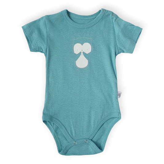 Basic Blue Body with Owl-Blue, Body, Bodysuit, Boy, Catboy, Catgirl, Creeper, Girl, Onesie, Owl, Short sleeve, SS23, Unisex-Bimini-[Too Twee]-[Tootwee]-[baby]-[newborn]-[clothes]-[essentials]-[toys]-[Lebanon]