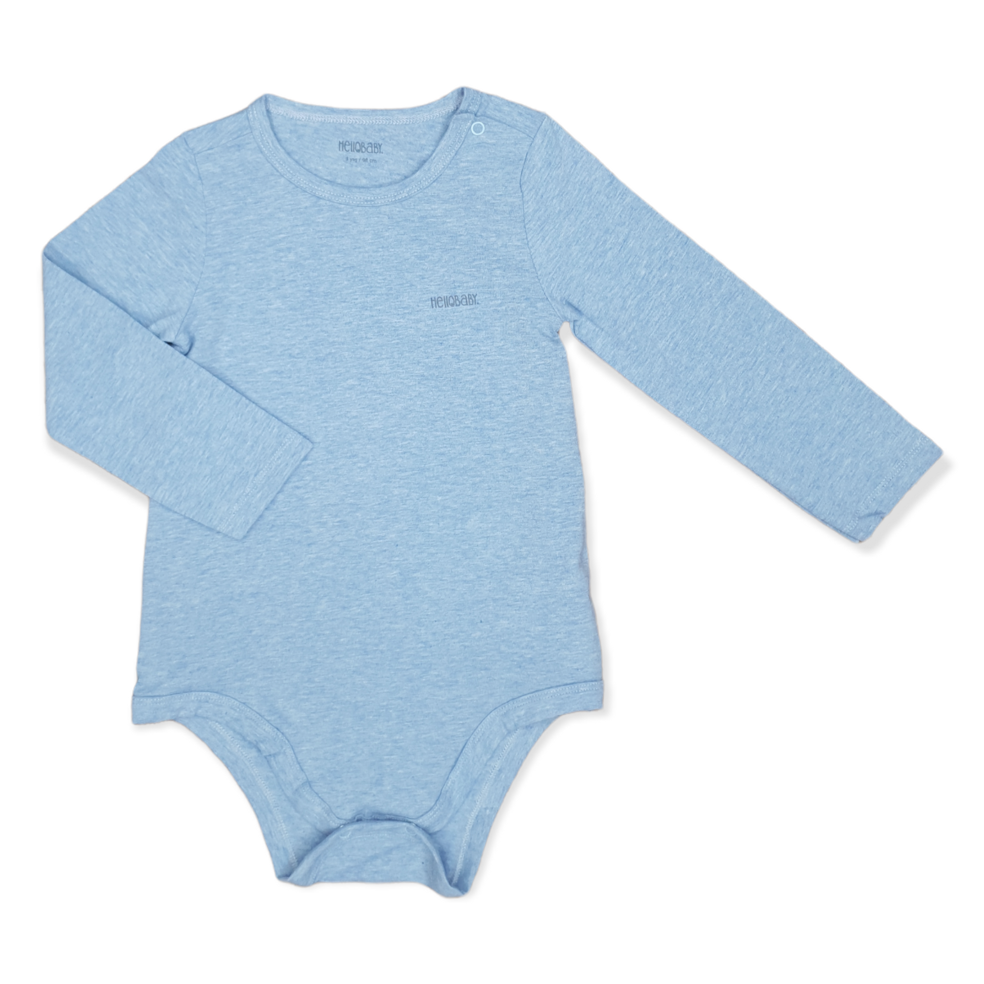 Blue Unisex Basic Body-Basic, Blue, Body, Bodysuit, catboy, catgirl, catunisex, Creeper, Light Blue, Long Sleeve, Onesie, Plain, Simple-Hello Baby-[Too Twee]-[Tootwee]-[baby]-[newborn]-[clothes]-[essentials]-[toys]-[Lebanon]