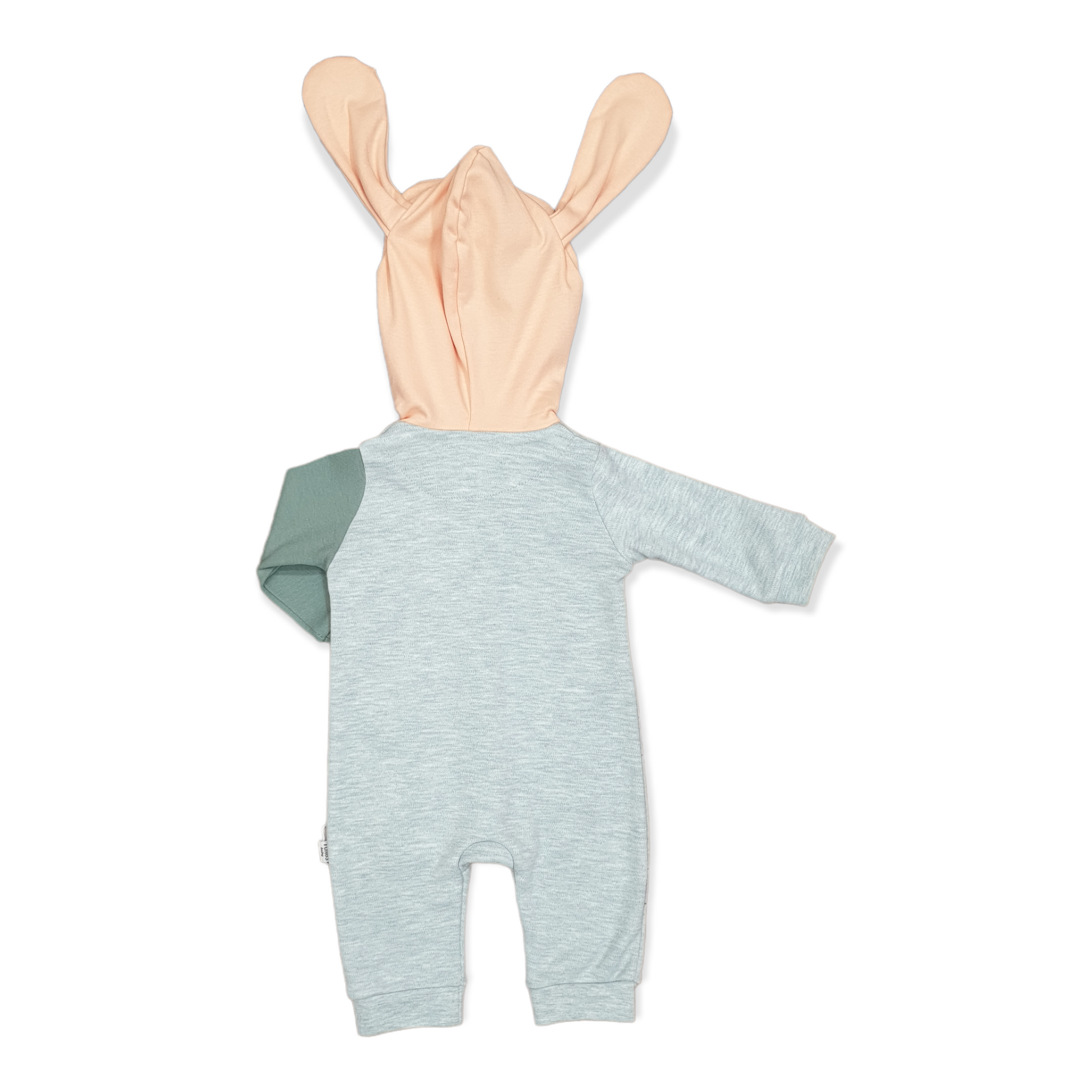 Turtle Rabbit Baby Girl Jumpsuit with Hoodie-Blue, catgirl, Finish, Footless, Girl, Grey, Hoodie, Jumpsuit, Long Sleeve, Rabbit, Start, Turtle, Yellow-Tongs-[Too Twee]-[Tootwee]-[baby]-[newborn]-[clothes]-[essentials]-[toys]-[Lebanon]