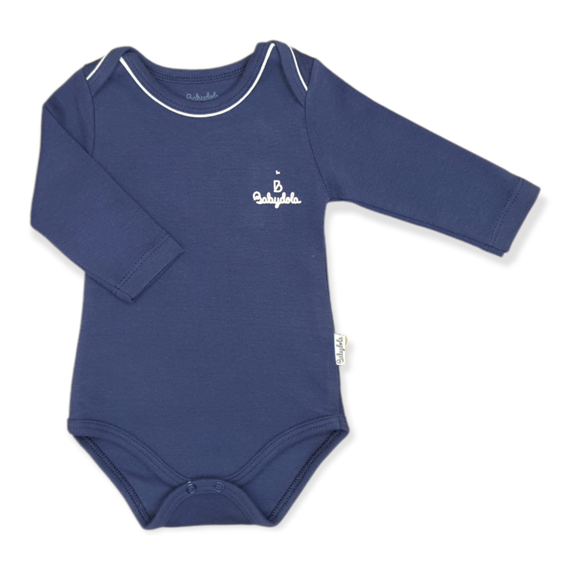 Babydola - Organic Cotton Long Sleeve Navy Blue Basic Unisex Body