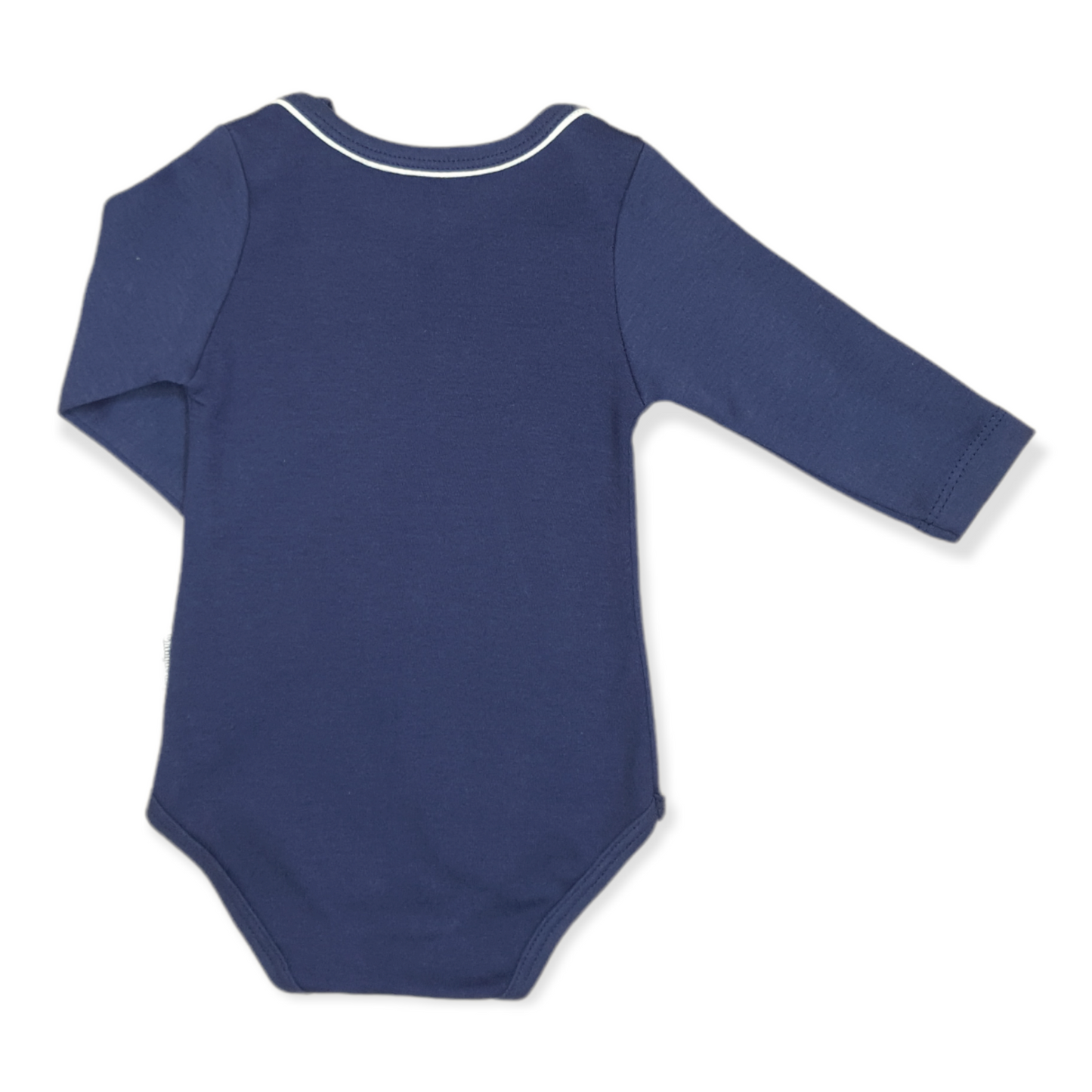 Organic Cotton Navy Blue Basic Unisex Body-Basic, Blue, Body, Bodysuit, Boy, catboy, catgirl, catunisex, Creeper, Girl, Long Sleeve, Onesie, Organic, Unisex-Babydola-[Too Twee]-[Tootwee]-[baby]-[newborn]-[clothes]-[essentials]-[toys]-[Lebanon]