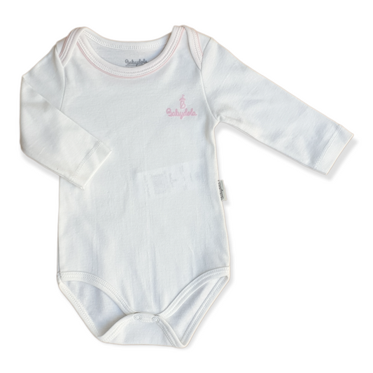 Organic Cotton Off-White Basic Baby Girl Body-Basic, Body, Bodysuit, catgirl, Creeper, Girl, Long Sleeve, Onesie, Organic, Yellow-Babydola-[Too Twee]-[Tootwee]-[baby]-[newborn]-[clothes]-[essentials]-[toys]-[Lebanon]