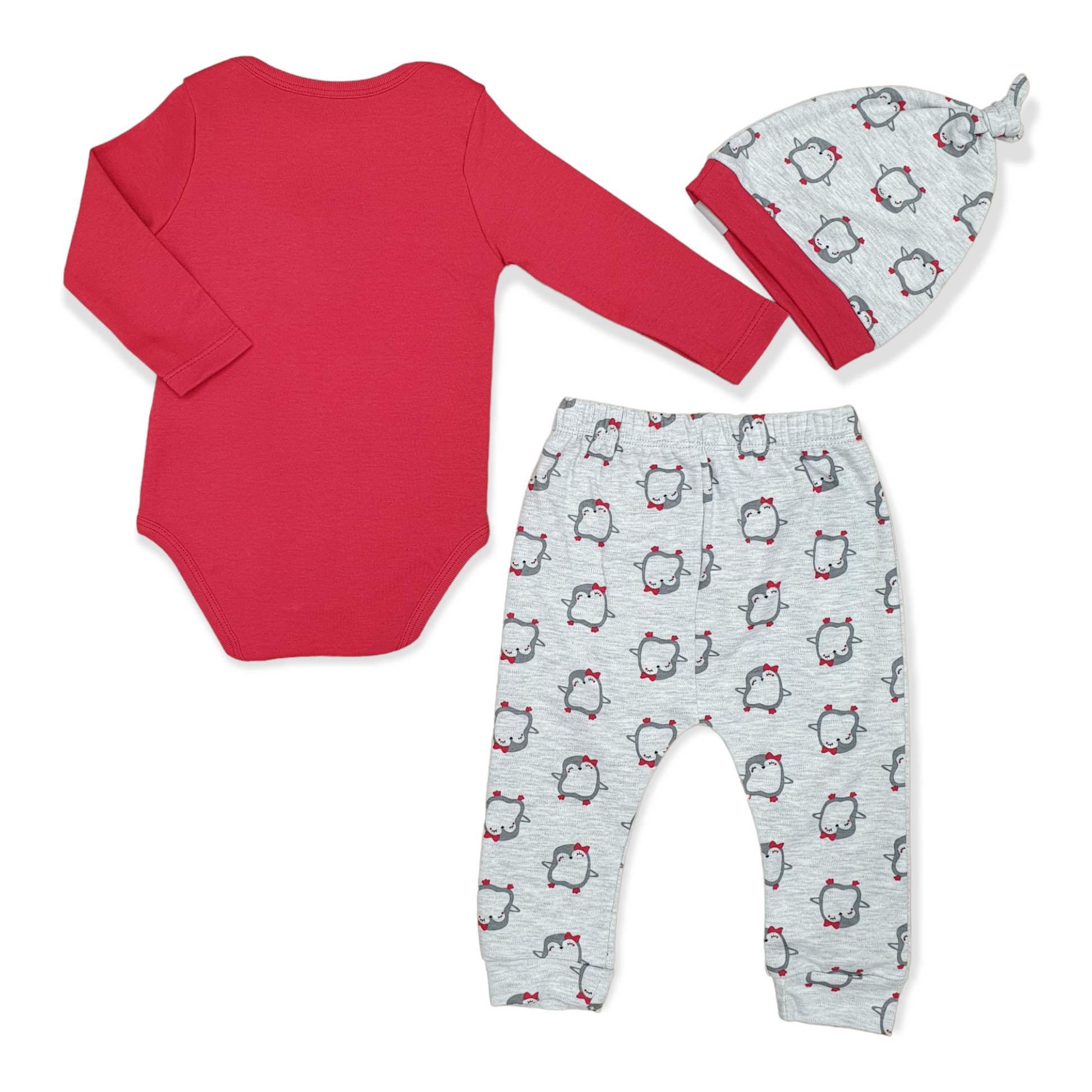 Welcome Home Baby Girl Body with Pants and Cap-Body, Bodysuit, Cap, catgirl, catset3pcs, Creeper, Dance, Footless, Girl, Grey, Hat, Home, Long Sleeve, Onesie, Pants, Penguine, Red, Welcome-Miniworld-[Too Twee]-[Tootwee]-[baby]-[newborn]-[clothes]-[essentials]-[toys]-[Lebanon]