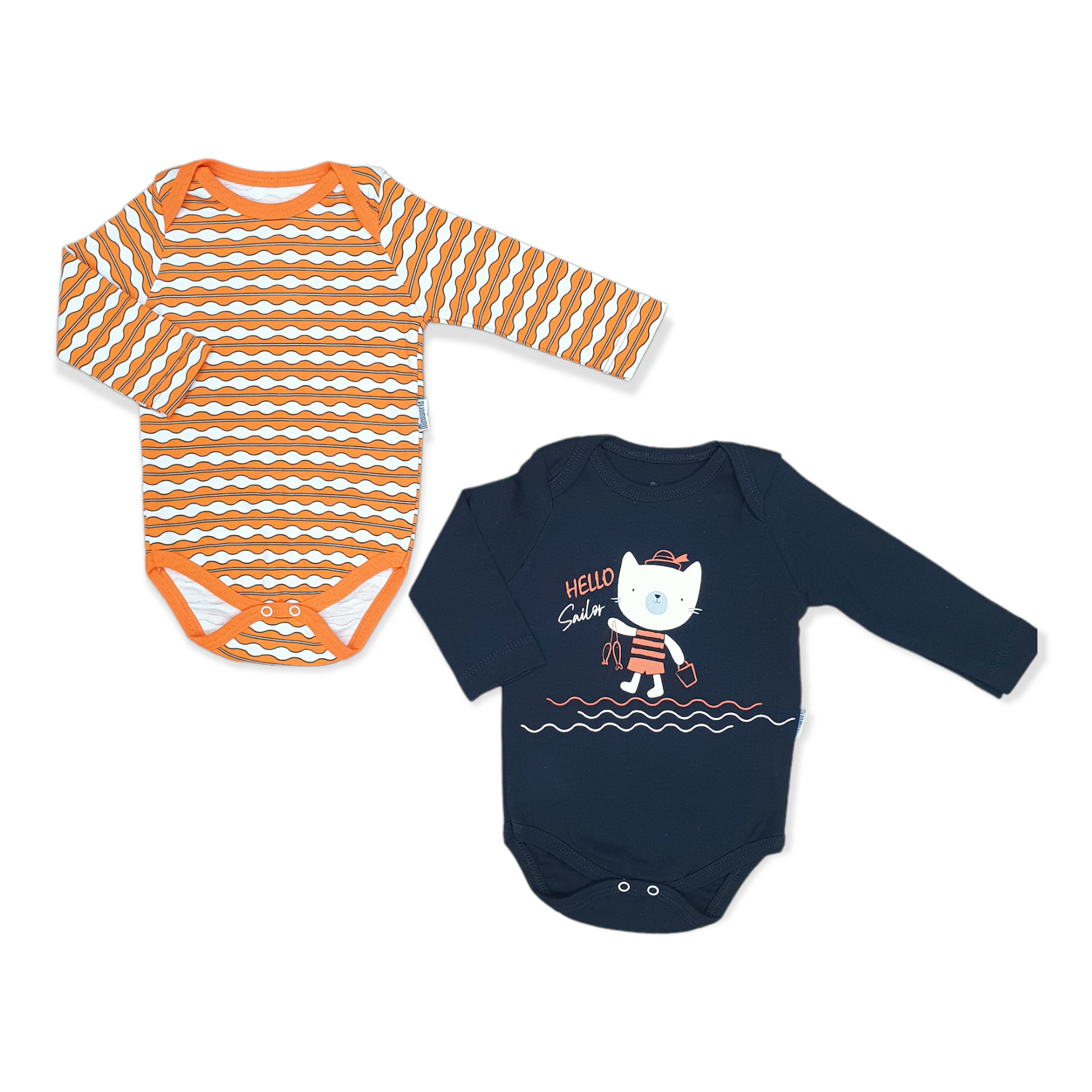 2pcs Hello Sailor Baby Boy Body 6-9 months1