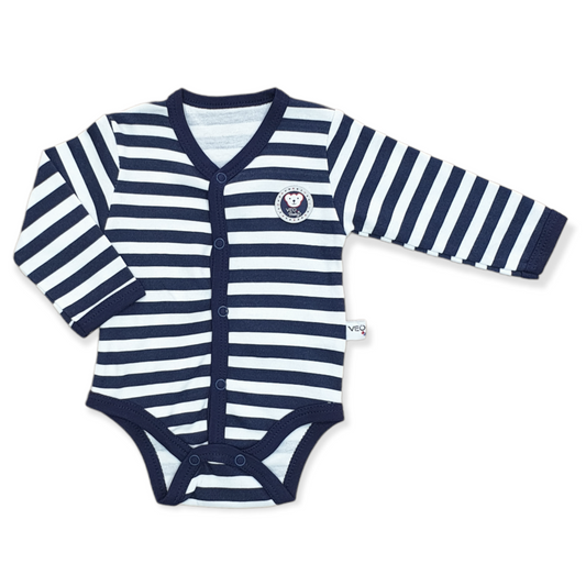 Pattern Unisex Body-Basic, Blue, Body, Bodysuit, Boy, catboy, catgirl, catunisex, Creeper, Dark, Girl, Horizontal, Long Sleeve, Navy, Onesie, Pattern, Simple, Unisex, White-VEO-[Too Twee]-[Tootwee]-[baby]-[newborn]-[clothes]-[essentials]-[toys]-[Lebanon]