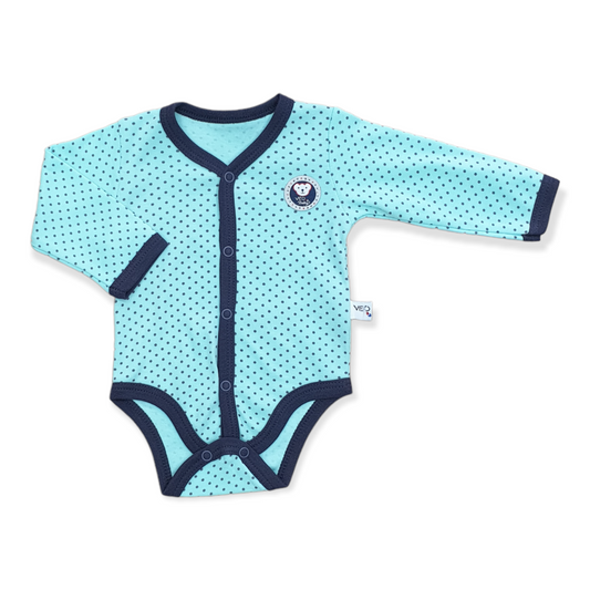 Dotted Baby Boy Body-Black, Body, Bodysuit, catboy, Creeper, Cyan, Dotted, Girl, Green, Long Sleeve, Onesie, Pattern, Purple-VEO-[Too Twee]-[Tootwee]-[baby]-[newborn]-[clothes]-[essentials]-[toys]-[Lebanon]