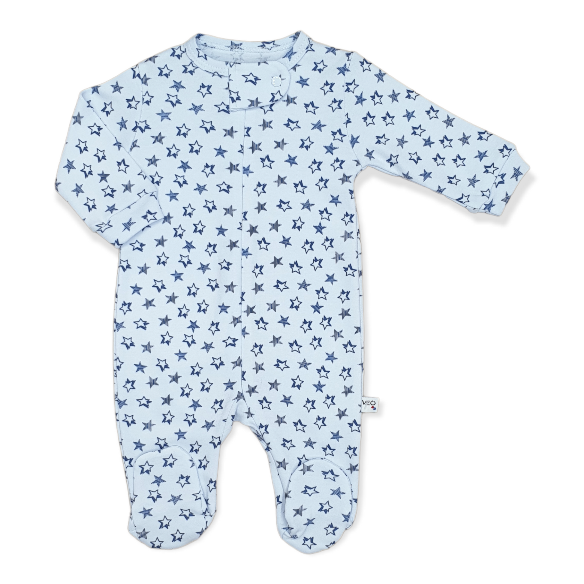 VEO - Long Sleeve Stars Baby Boy Jumpsuit