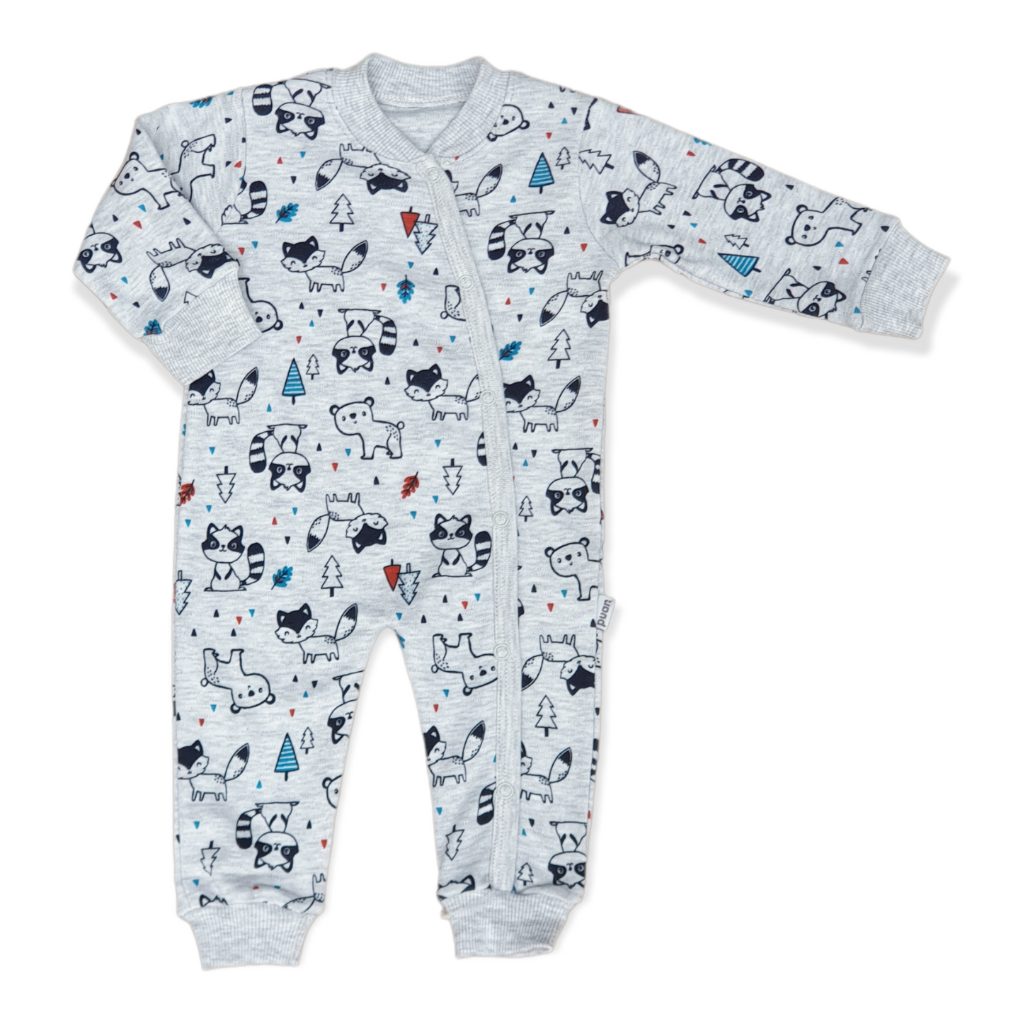 Puanbaby - Long Sleeve Forest Animals Unisex Jumpsuit