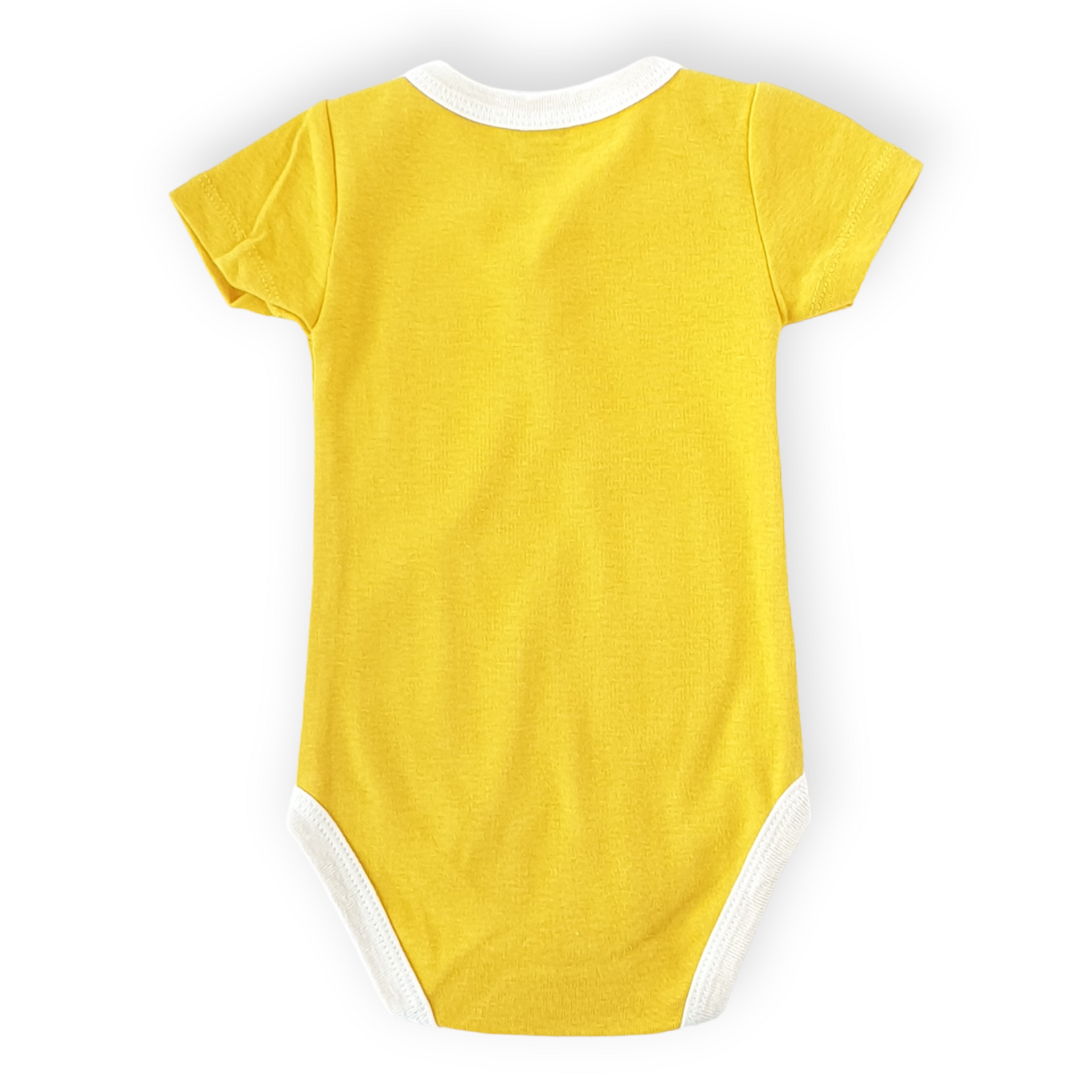 Basic Yellow Unisex Body-Basic, Body, Bodysuit, Boy, Catboy, Catgirl, Catunisex, Creeper, Girl, Onesie, Plain, Short Sleeve, Simple, SS23, Yellow-Fuar Baby-[Too Twee]-[Tootwee]-[baby]-[newborn]-[clothes]-[essentials]-[toys]-[Lebanon]