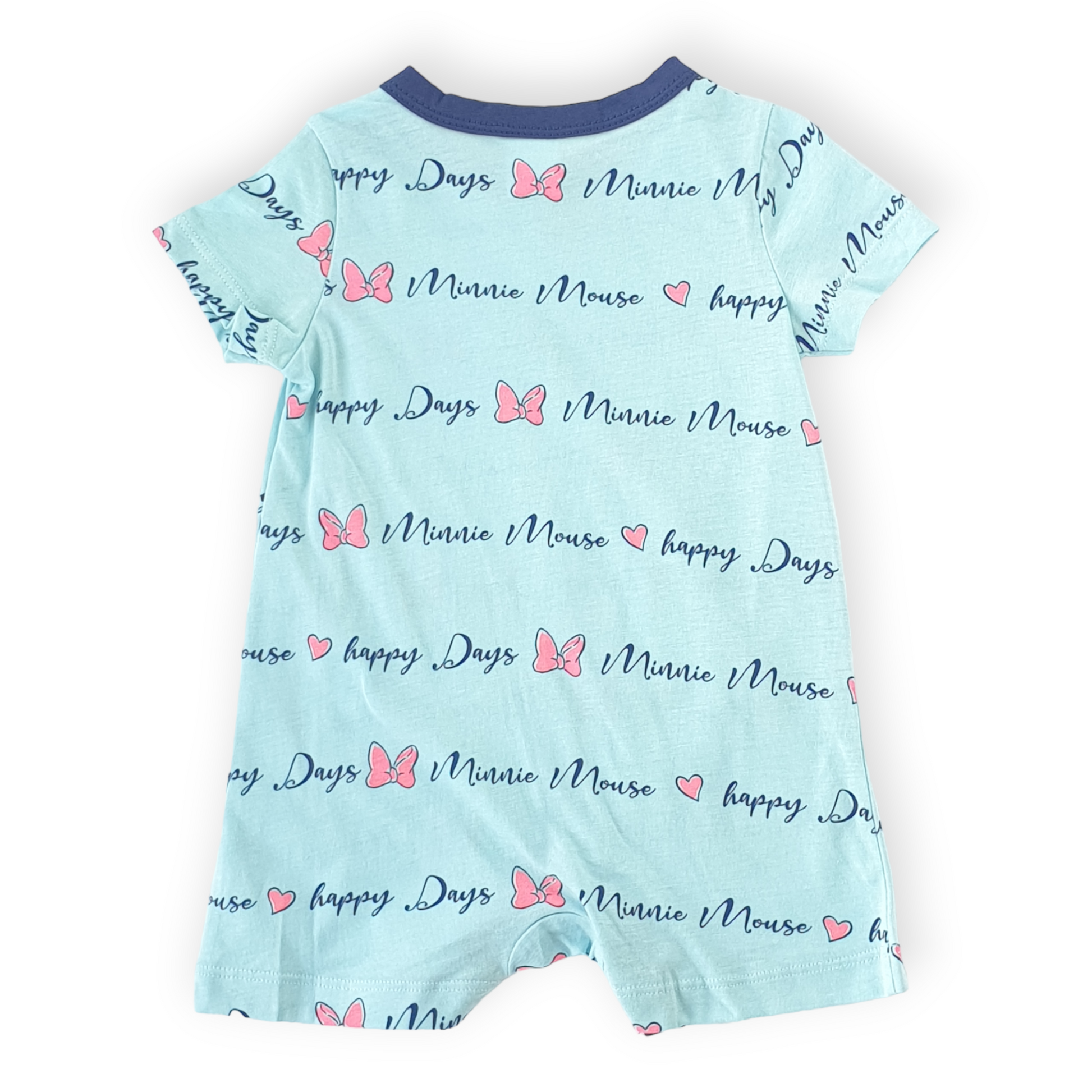 Happy Days Blue Romper-Blue, Catgirl, Catromper, Girl, Minnie Mouse, Romper, Short Sleeve, SS23-Fuar Baby-[Too Twee]-[Tootwee]-[baby]-[newborn]-[clothes]-[essentials]-[toys]-[Lebanon]