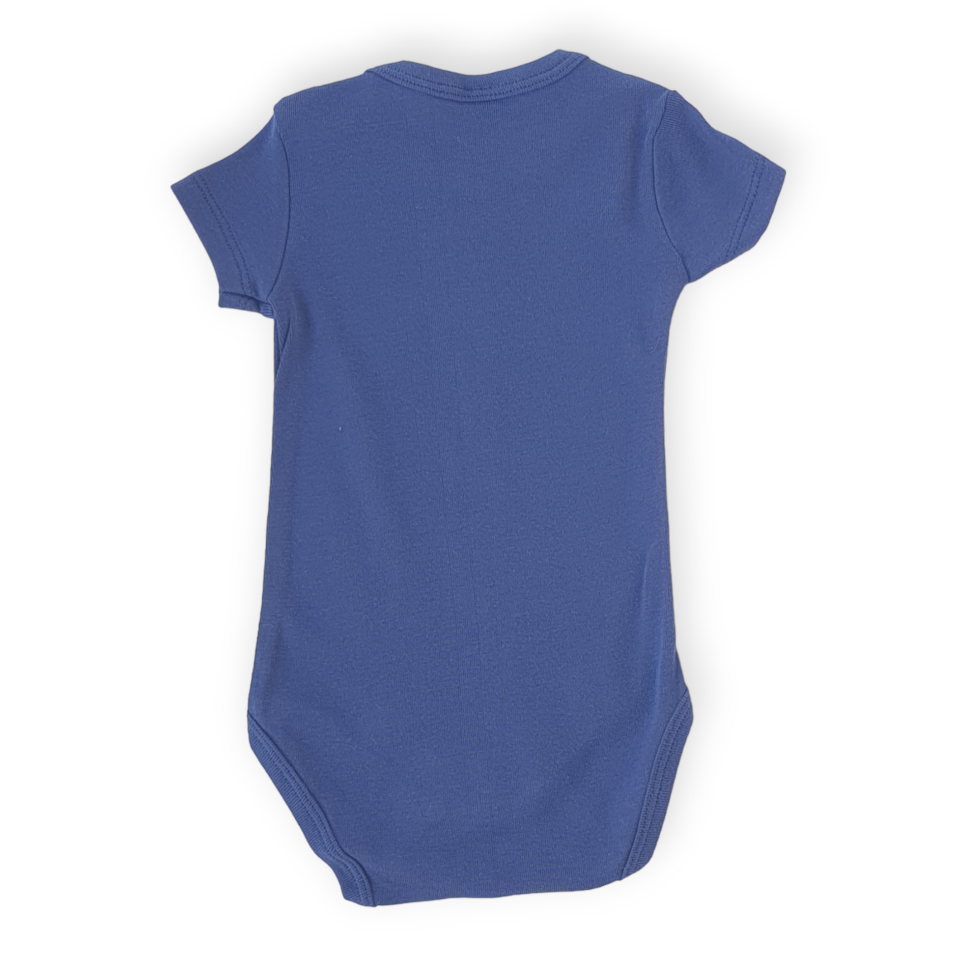 Navy Blue Smiley Face Unisex Body-Blue, Body, Bodysuit, Boy, Catboy, Catgirl, Catunisex, Creeper, Girl, Navy, Onesie, Short Sleeve, Smiley, SS23-Fuar Baby-[Too Twee]-[Tootwee]-[baby]-[newborn]-[clothes]-[essentials]-[toys]-[Lebanon]