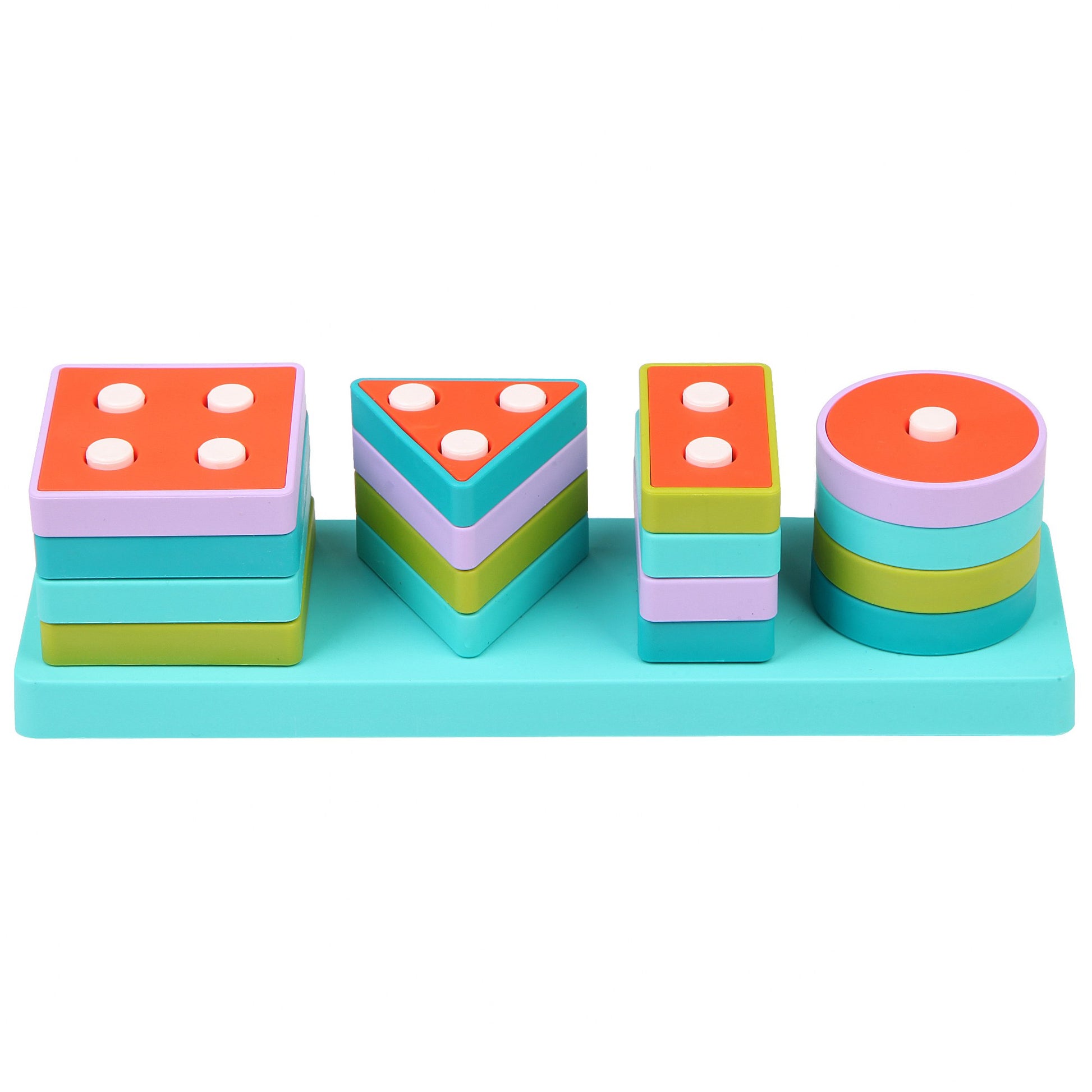 Stack and Sort Puzzle Board-catedu, Puzzle, Shape, Shapes, Skills, Sort, Sorter, Stack. Coordination-Let's Be Child-[Too Twee]-[Tootwee]-[baby]-[newborn]-[clothes]-[essentials]-[toys]-[Lebanon]