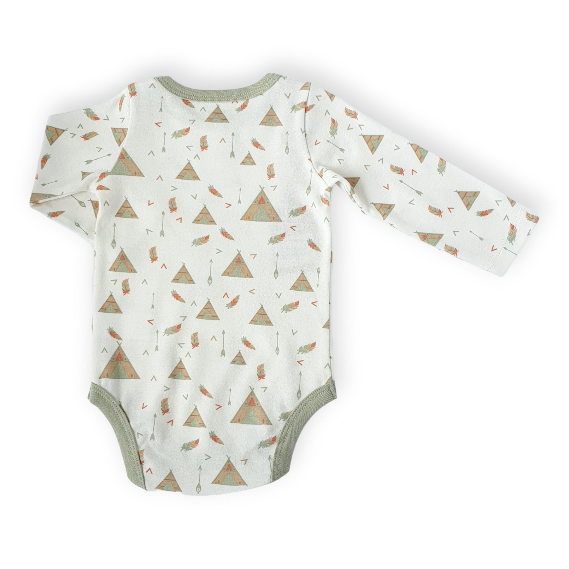 Organic Cotton Camping Off-White Long Sleeve Body-Body, Bodysuit, Boy, Catboy, Catgirl, Catunisex, Creeper, Girl, Long sleeve, Off-white, Onesie, SS23, Tent, White-Mother Love-[Too Twee]-[Tootwee]-[baby]-[newborn]-[clothes]-[essentials]-[toys]-[Lebanon]