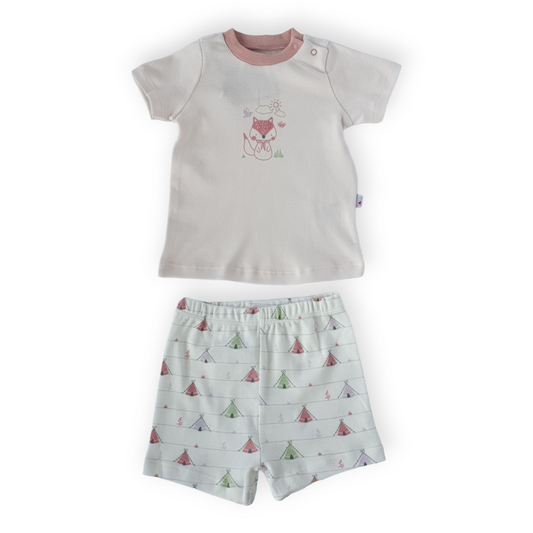 Camping Wolf Set-Boy, Camp, Camping, Catboy, Catgirl, Catset2pcs, Girl, Pink, Set, Short sleeve, Shorts, SS23, Top, Wolf-Mother Love-[Too Twee]-[Tootwee]-[baby]-[newborn]-[clothes]-[essentials]-[toys]-[Lebanon]
