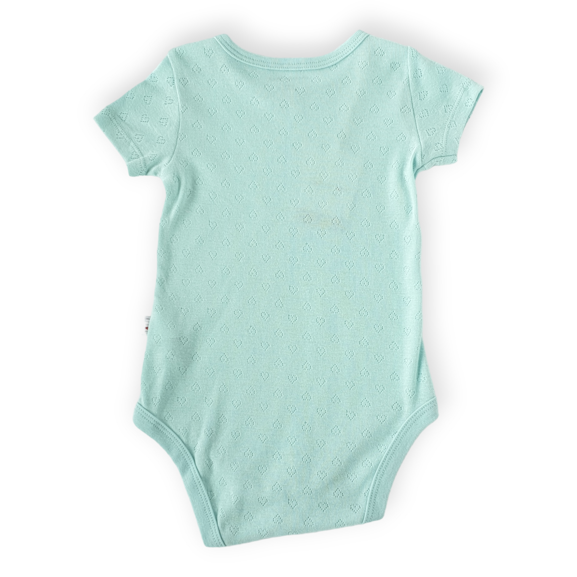 Cyan Hearts Short Sleeve Body-Body, Bodysuit, Catgirl, Creeper, Cyan, Girl, Heart, Onesie, Short sleeve, SS23-Mother Love-[Too Twee]-[Tootwee]-[baby]-[newborn]-[clothes]-[essentials]-[toys]-[Lebanon]