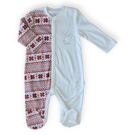 Wintery Pattern Moon and Stars Jumpsuit-Boy, catboy, catgirl, catunisex, Footed, FW23, Girl, Jumpsuit, Long sleeve, Overall, Unisex, Winter-Mother Love-[Too Twee]-[Tootwee]-[baby]-[newborn]-[clothes]-[essentials]-[toys]-[Lebanon]