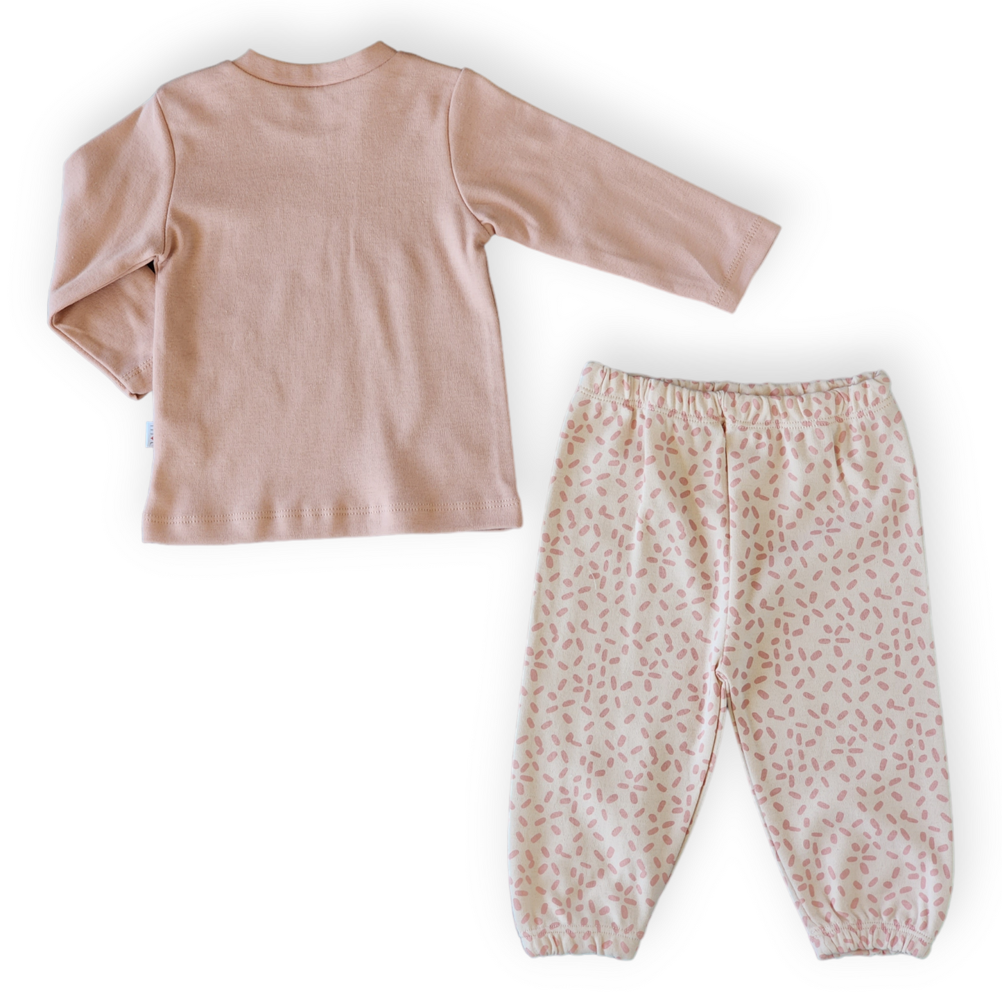 Organic Cotton Future is Shiny Good Set-catgirl, catset2pcs, Future, FW23, Girl, Long sleeve, Pink, Planet, Planets, Salmon, Set, Shine, Smile-Mother Love-[Too Twee]-[Tootwee]-[baby]-[newborn]-[clothes]-[essentials]-[toys]-[Lebanon]