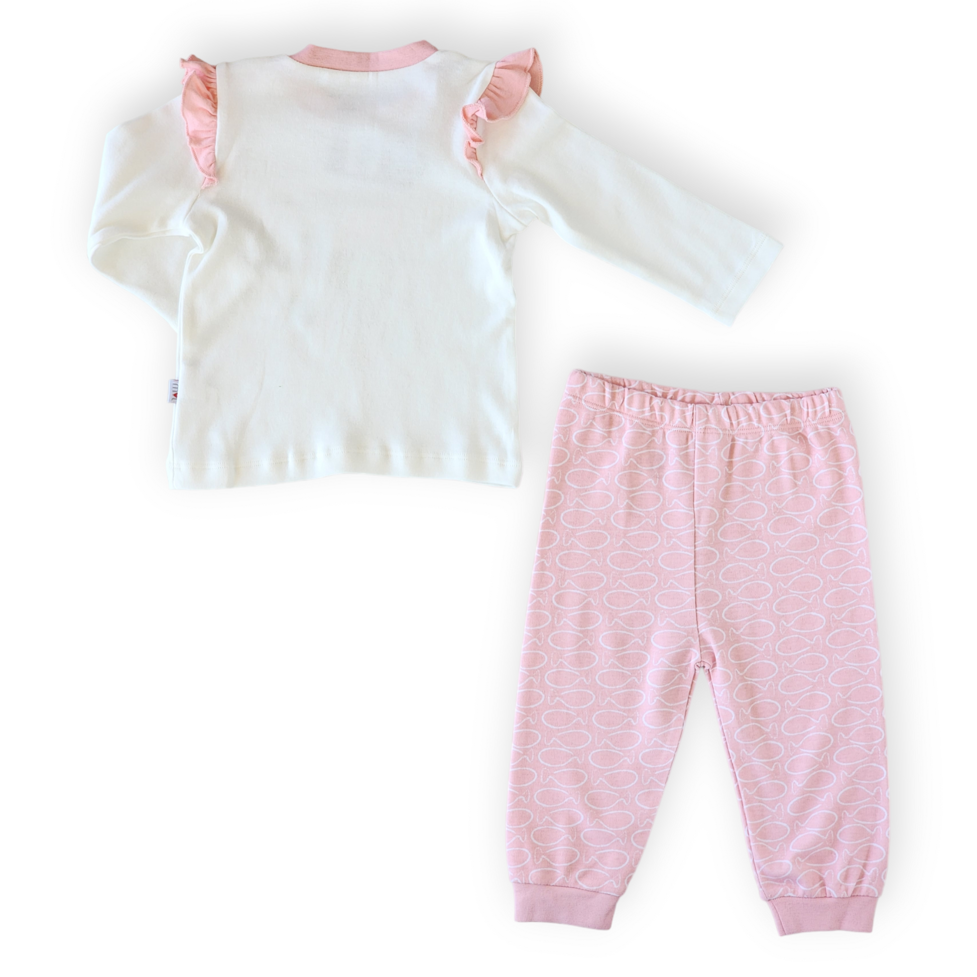 Organic Cotton Pirates Club Pink Set-catgirl, catset2pcs, Club, FW23, Girl, Long sleeve, Pink, Pirats, Salmon, Sea, Set-Mother Love-[Too Twee]-[Tootwee]-[baby]-[newborn]-[clothes]-[essentials]-[toys]-[Lebanon]