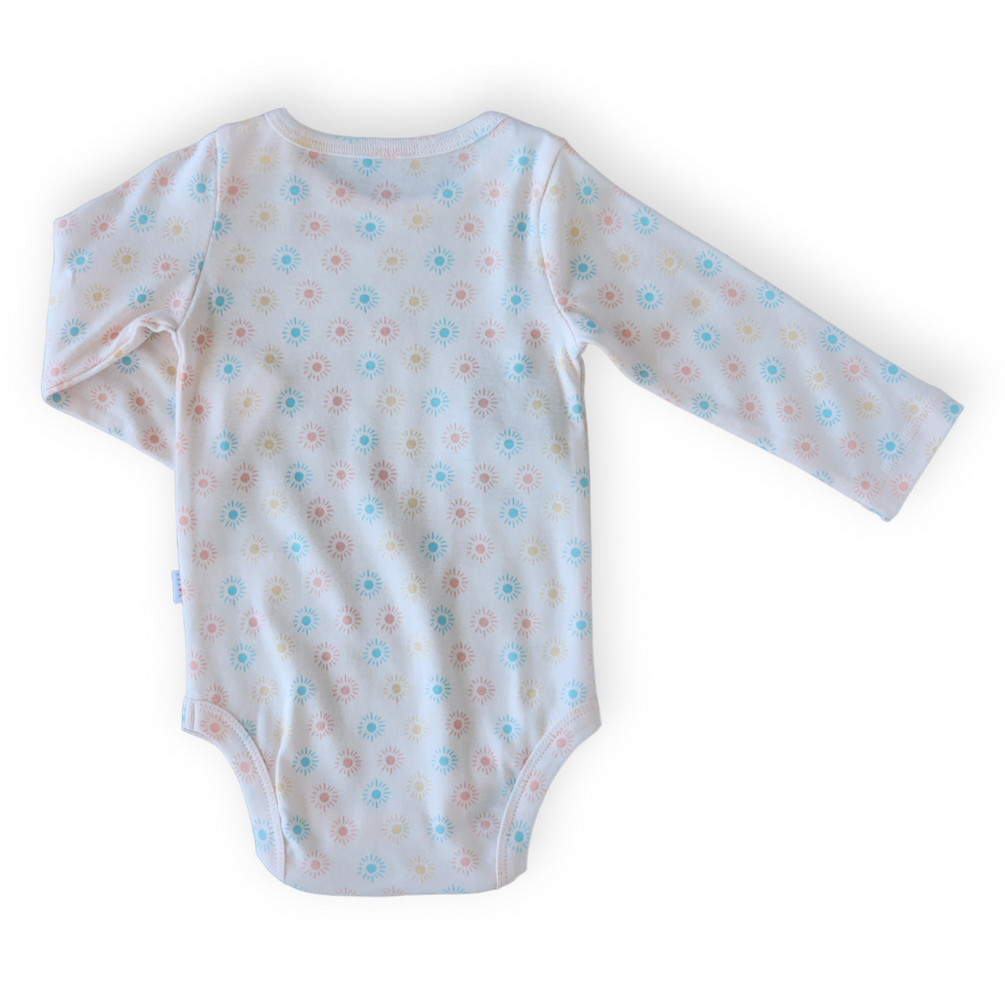 Organic Cotton Colorful Suns Body-Body, Bodysuit, catgirl, Colorful, Colors, Creeper, FW23, Girl, Long sleeve, Onesie, Pink, Sun-Mother Love-[Too Twee]-[Tootwee]-[baby]-[newborn]-[clothes]-[essentials]-[toys]-[Lebanon]