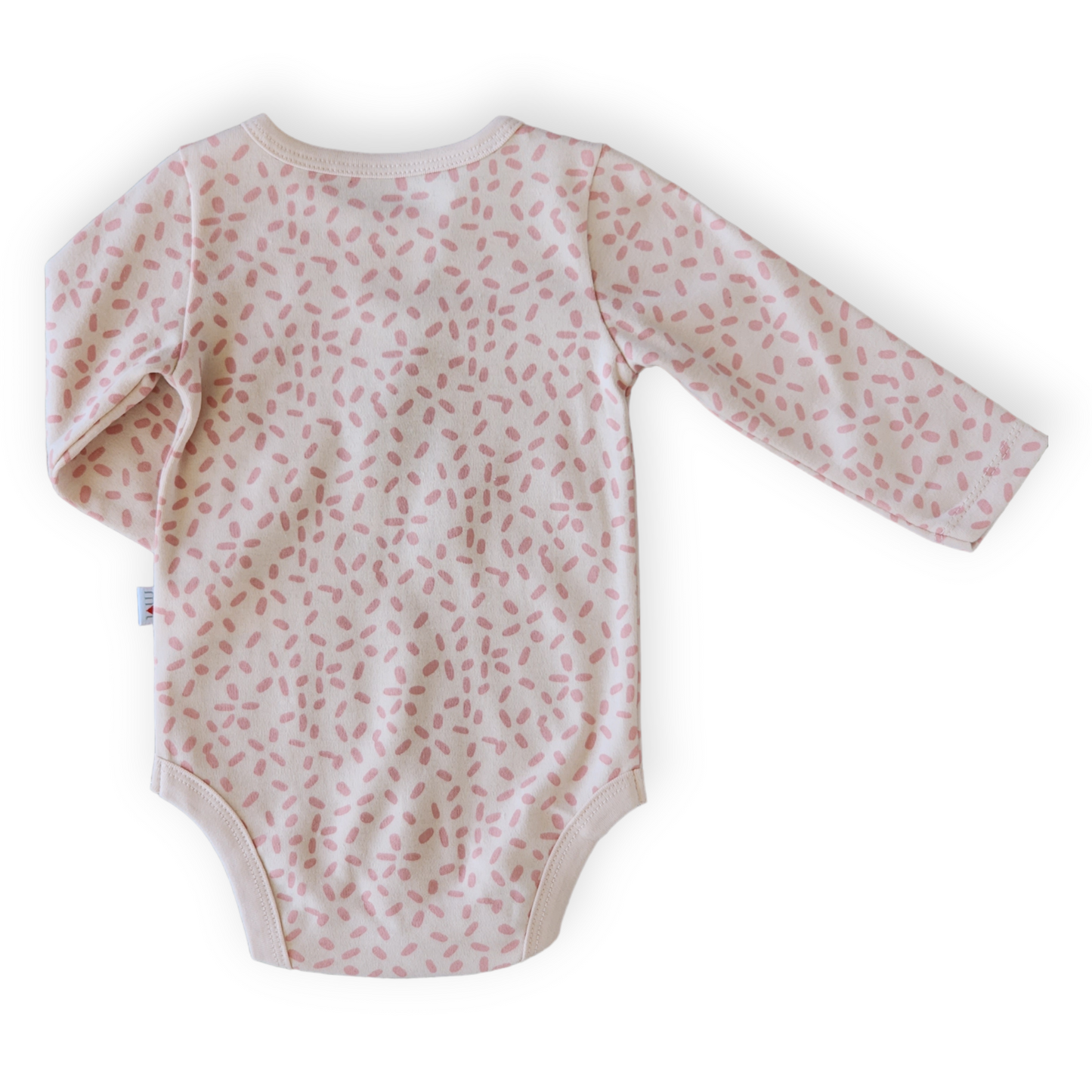 Organic Cotton Ovals Pattern Body-Body, Bodysuit, catgirl, Creeper, Dots, FW23, Girl, Long sleeve, Onesie, Ovals, Pink, Sun-Mother Love-[Too Twee]-[Tootwee]-[baby]-[newborn]-[clothes]-[essentials]-[toys]-[Lebanon]
