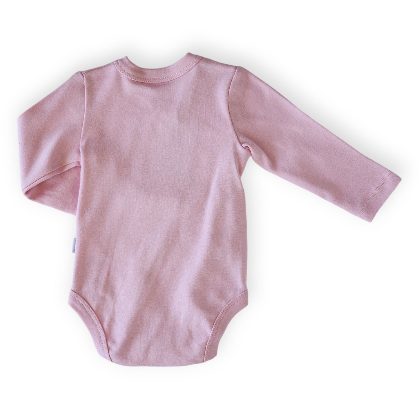 Organic Cotton Smiley Snail Wrapover Body-Body, Bodysuit, catgirl, Creeper, FW23, Girl, Long sleeve, Onesie, Pink, Purple, Smile, Snail, Wrapover-Mother Love-[Too Twee]-[Tootwee]-[baby]-[newborn]-[clothes]-[essentials]-[toys]-[Lebanon]