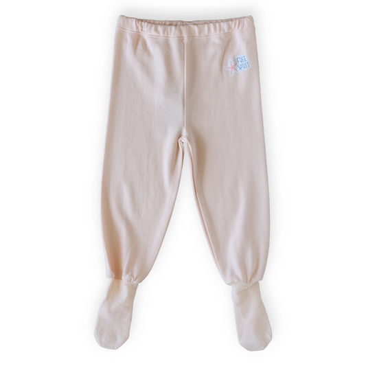 Organic Cotton Free Spirit Pants-catgirl, catpants, Cyan, Footed, Free, FW23, Girl, Pants, Spirit-Mother Love-[Too Twee]-[Tootwee]-[baby]-[newborn]-[clothes]-[essentials]-[toys]-[Lebanon]