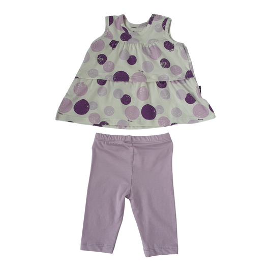 Purple Dotted Set-Catgirl, Catset2pcs, Girl, Pink, Purple, Set, Short sleeve, Shorts, SS23, Top, White-MiniWorld-[Too Twee]-[Tootwee]-[baby]-[newborn]-[clothes]-[essentials]-[toys]-[Lebanon]