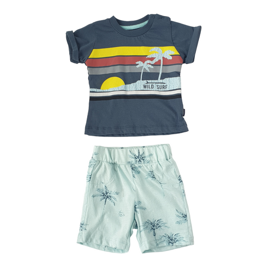 Wild Surf Navy Set-Blue, Boy, Catboy, Catgirl, Catset2pcs, Girl, Navy, Navy Blue, Set, Short sleeve, Shorts, SS23, Surf, Top-MiniWorld-[Too Twee]-[Tootwee]-[baby]-[newborn]-[clothes]-[essentials]-[toys]-[Lebanon]