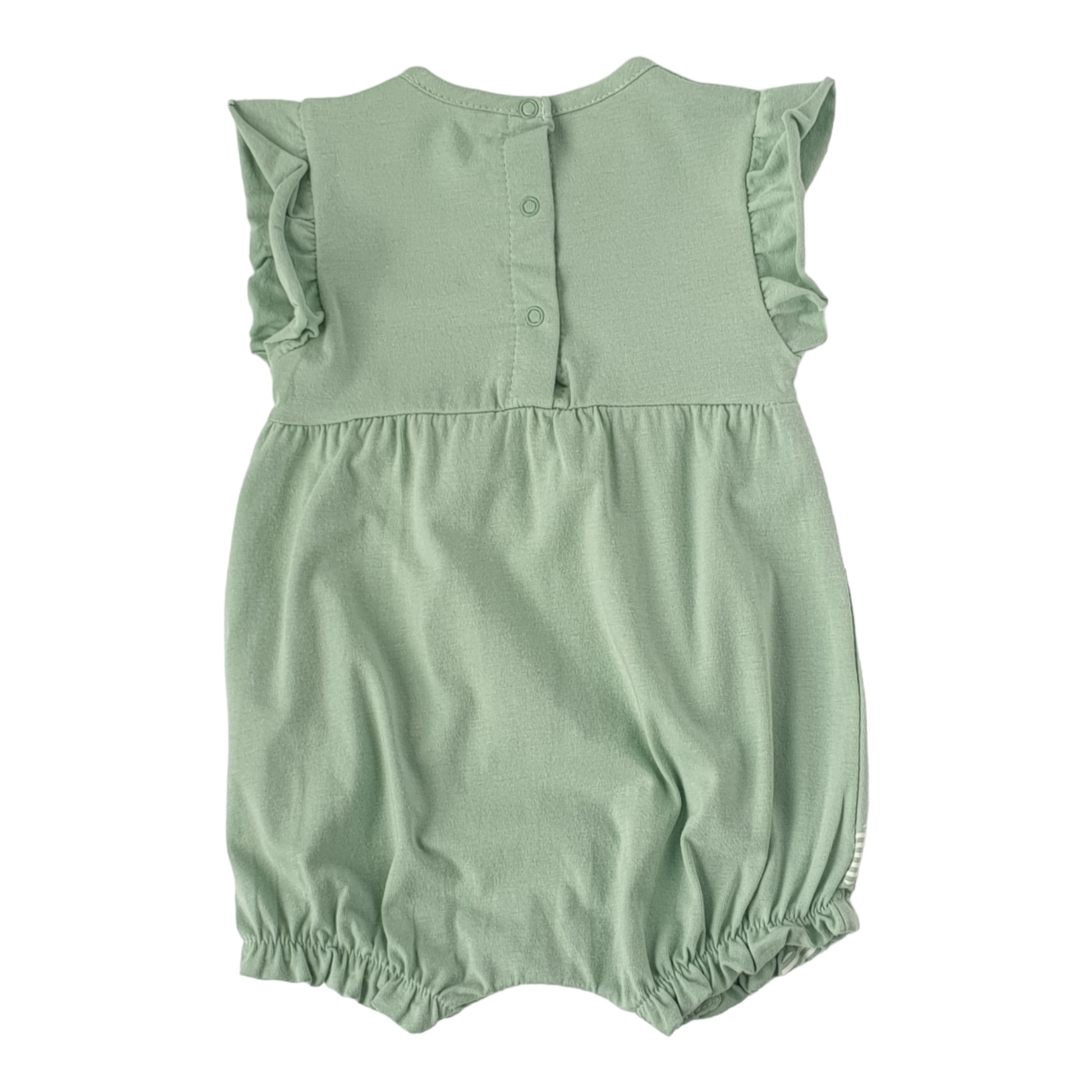 Green Romper with Hearts-Catgirl, Catromper, Girl, Green, Hearts, Romper, Sleeveless, SS23-MiniWorld-[Too Twee]-[Tootwee]-[baby]-[newborn]-[clothes]-[essentials]-[toys]-[Lebanon]