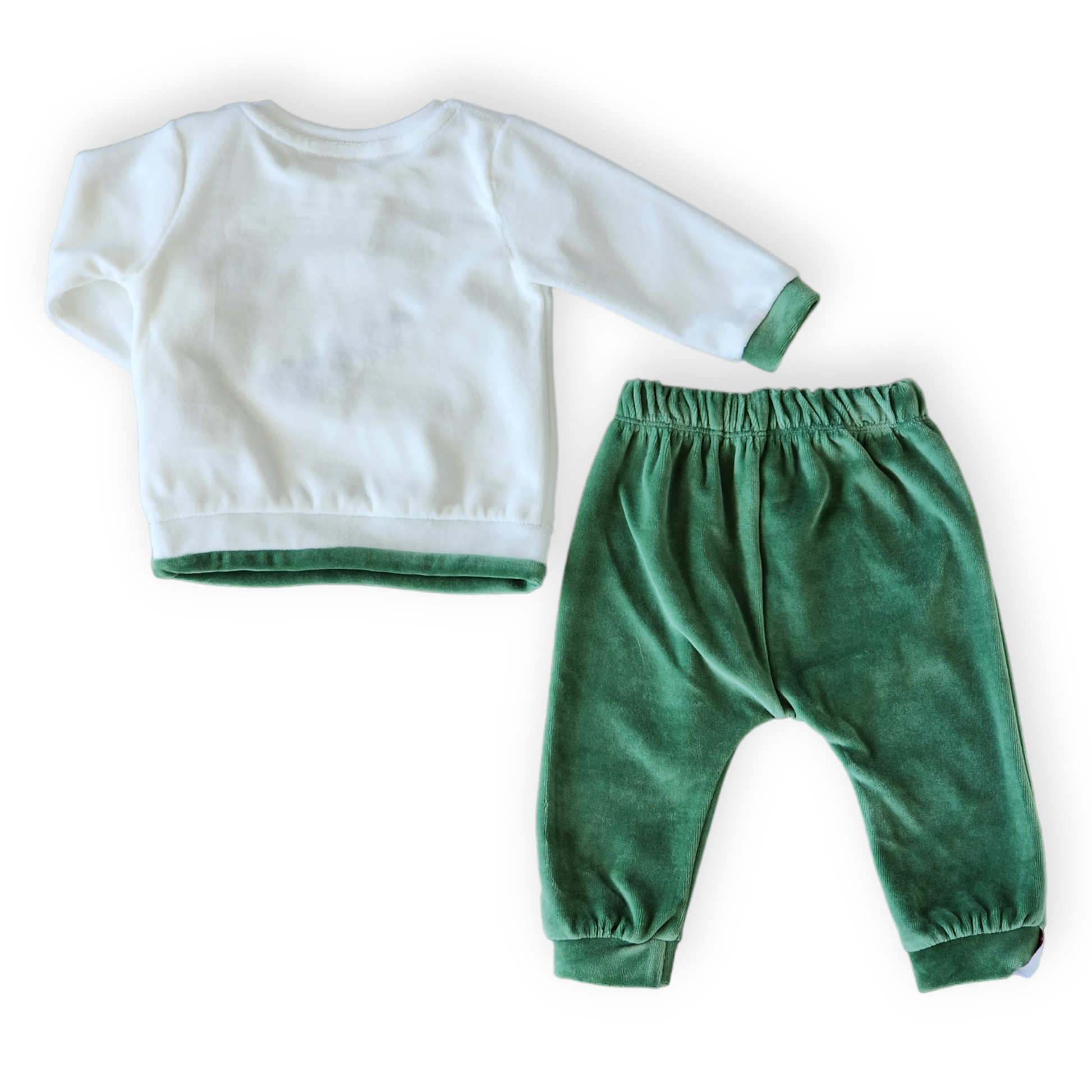 Happy in The Forest Green Set-Bear, Boy, catboy, catgirl, catset2pcs, catunisex, Forest, Friends, FW23, Girl, Green, Long Sleeve, Nature, Pants, Set, Top, Unfooted, Unisex, Velour-MiniWorld-[Too Twee]-[Tootwee]-[baby]-[newborn]-[clothes]-[essentials]-[toys]-[Lebanon]