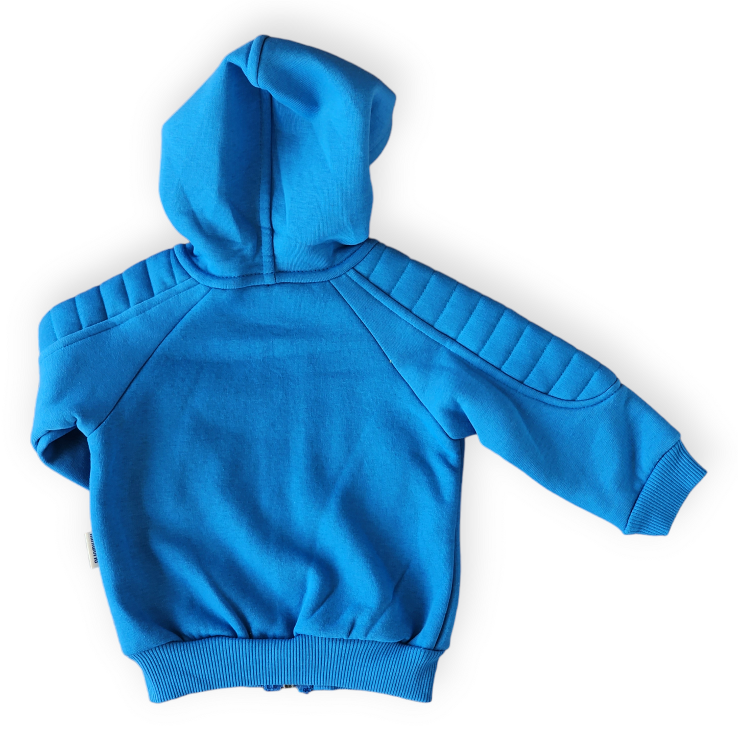 Motorcyle Club Blue Warm Jacket with Hoodie-Blue, Boy, catboy, catjacket, FW23, Jacket, Long Sleeve, Motorcycle, Velour, Warm-MiniWorld-[Too Twee]-[Tootwee]-[baby]-[newborn]-[clothes]-[essentials]-[toys]-[Lebanon]