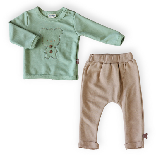 Teddy Bear Green and Brown Set