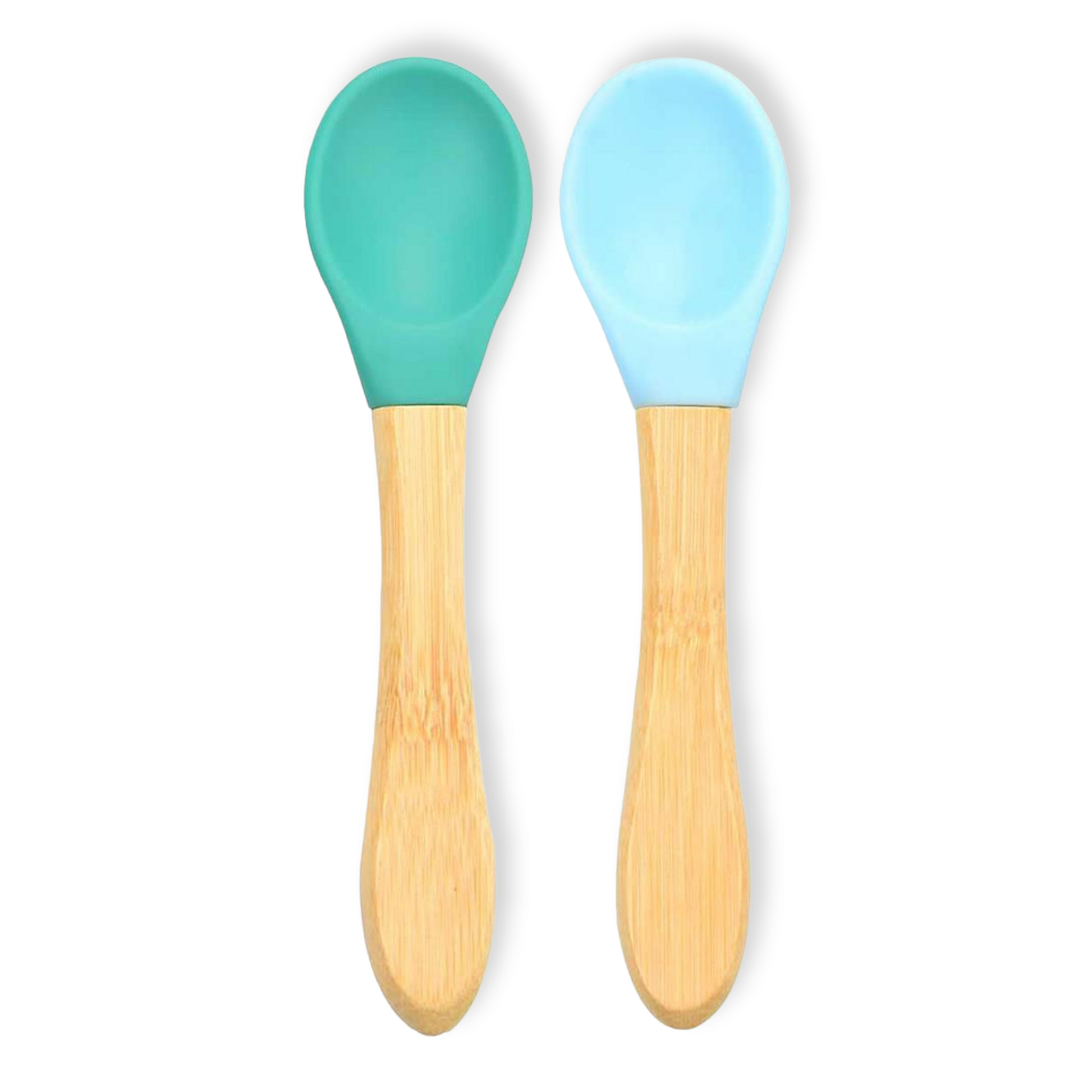 Silicone Spoon with Wooden Handles (2pcs)-catfeeding, Feed, Feeding, Scoop, Spoon-MinikOiOi-[Too Twee]-[Tootwee]-[baby]-[newborn]-[clothes]-[essentials]-[toys]-[Lebanon]