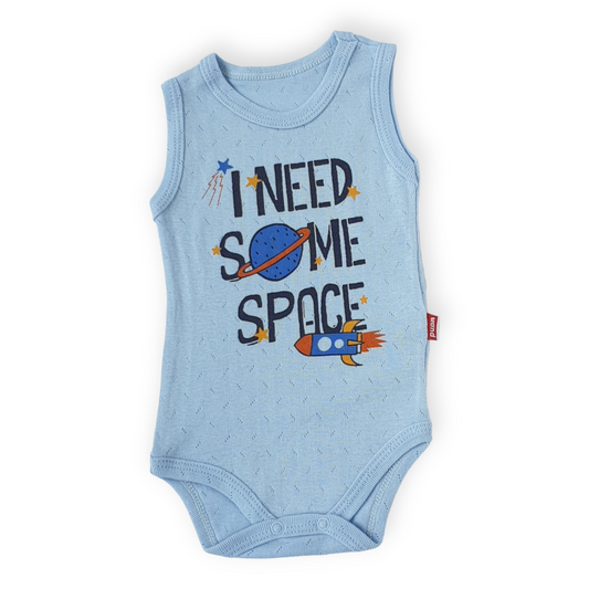 I Need Some Space Blue Body-Blue, Body, Bodysuit, Boy, Catboy, Catgirl, Creeper, Girl, Onesie, Rocket, Sleeveless, Space, SS23-Puan Baby-[Too Twee]-[Tootwee]-[baby]-[newborn]-[clothes]-[essentials]-[toys]-[Lebanon]