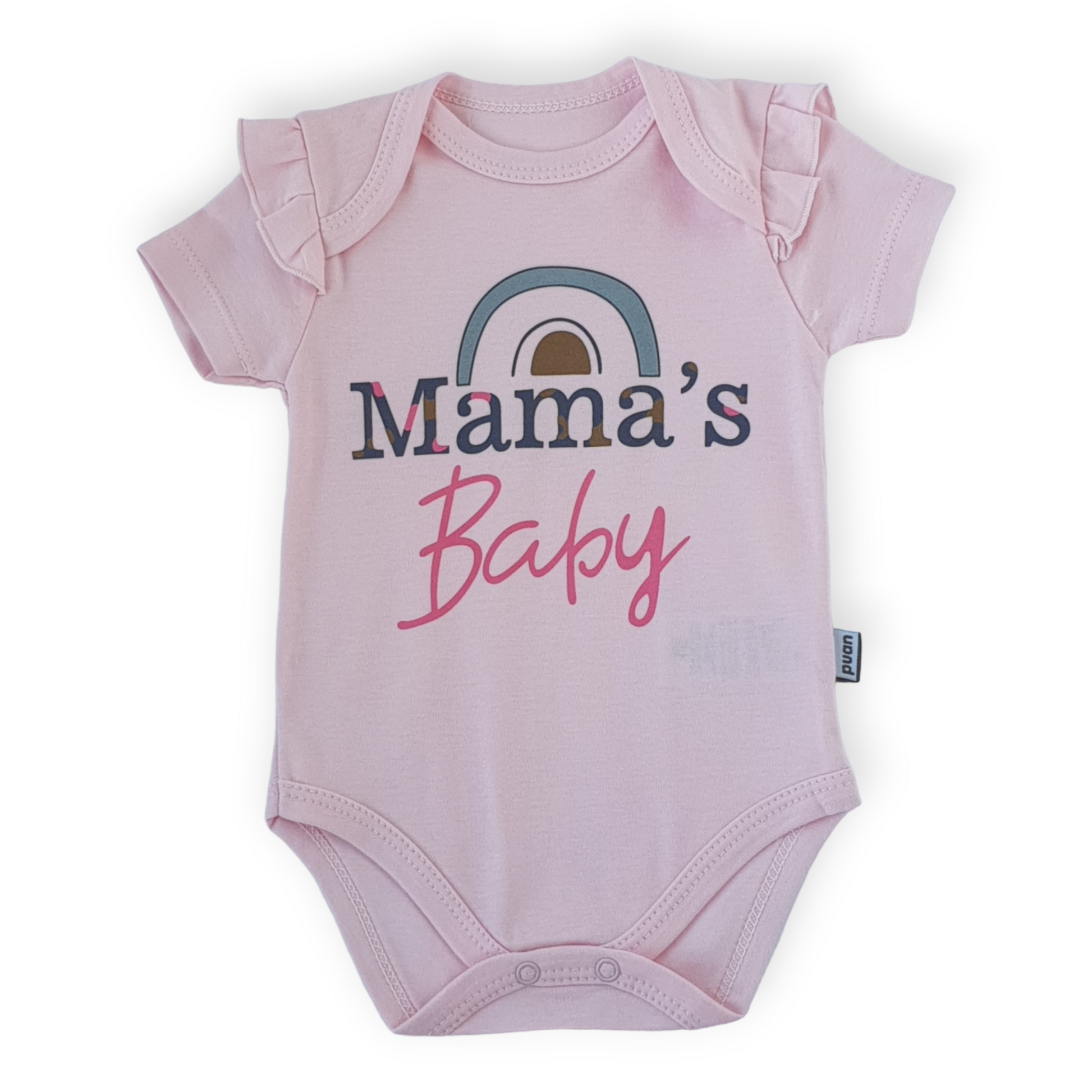Mama's Baby Pink Body-Body, Bodysuit, Catgirl, Creeper, Girl, Mama, Mom, Onesie, Pink, Rainbow, Short Sleeve, SS23-Puan Baby-[Too Twee]-[Tootwee]-[baby]-[newborn]-[clothes]-[essentials]-[toys]-[Lebanon]