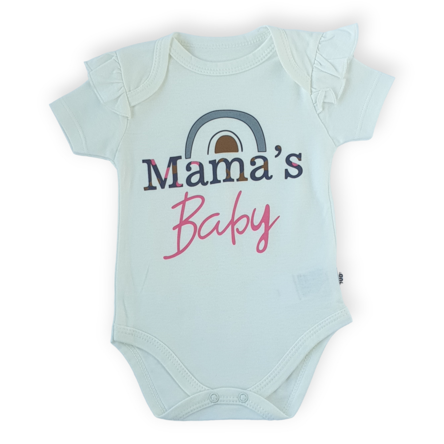 Mama's Baby White Body-Body, Bodysuit, Catgirl, Creeper, Girl, Mama, Mom, Onesie, Pink, Rainbow, Short Sleeve, SS23-Puan Baby-[Too Twee]-[Tootwee]-[baby]-[newborn]-[clothes]-[essentials]-[toys]-[Lebanon]