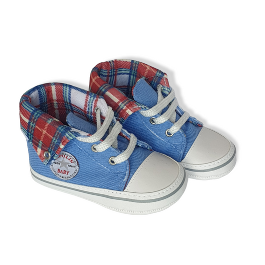 Blue Sneakers Baby Shoes-Baby shoe, Blue, Boots, catshoes, catunisex, Shoe, Shoes, Sneakers-Papulin-[Too Twee]-[Tootwee]-[baby]-[newborn]-[clothes]-[essentials]-[toys]-[Lebanon]